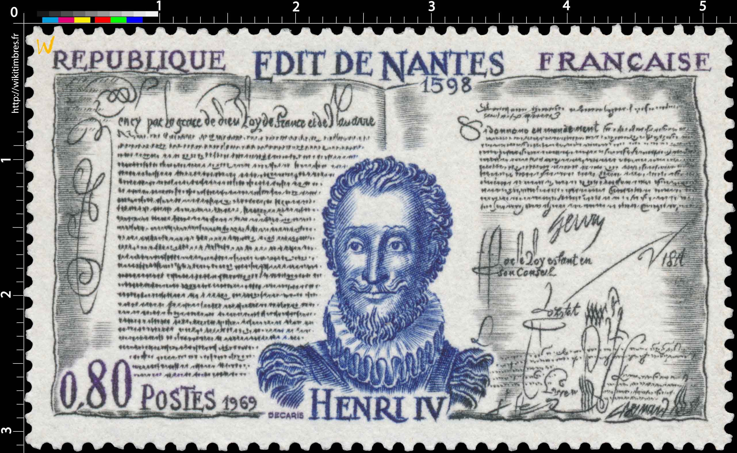 1969 ÉDIT DE NANTES 1598 HENRI IV