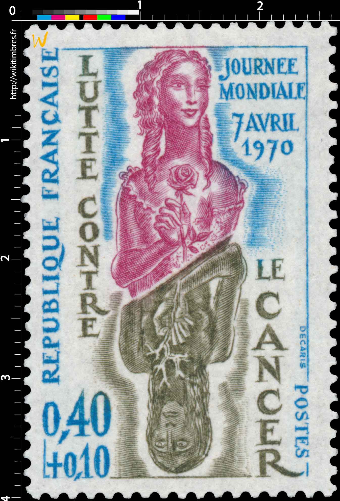 JOURNÉE MONDIALE 7 AVRIL 1970 LUTTE CONTRE LE CANCER