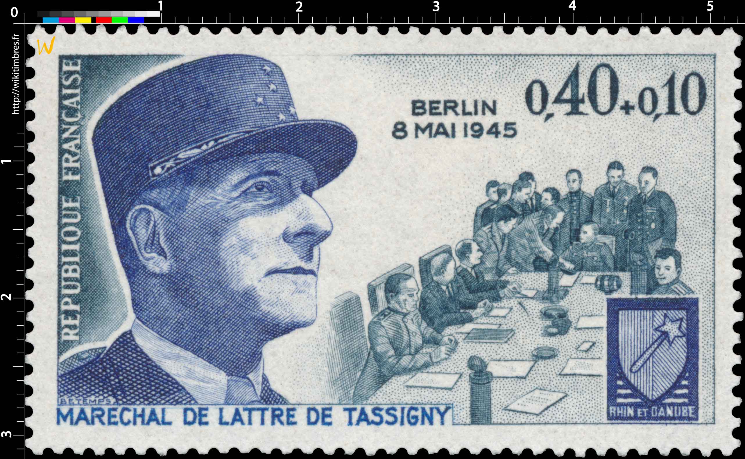 8 MAI 1945 MARECHAL DE LATTRE DE TASSIGNY RHIN ET DANUBE