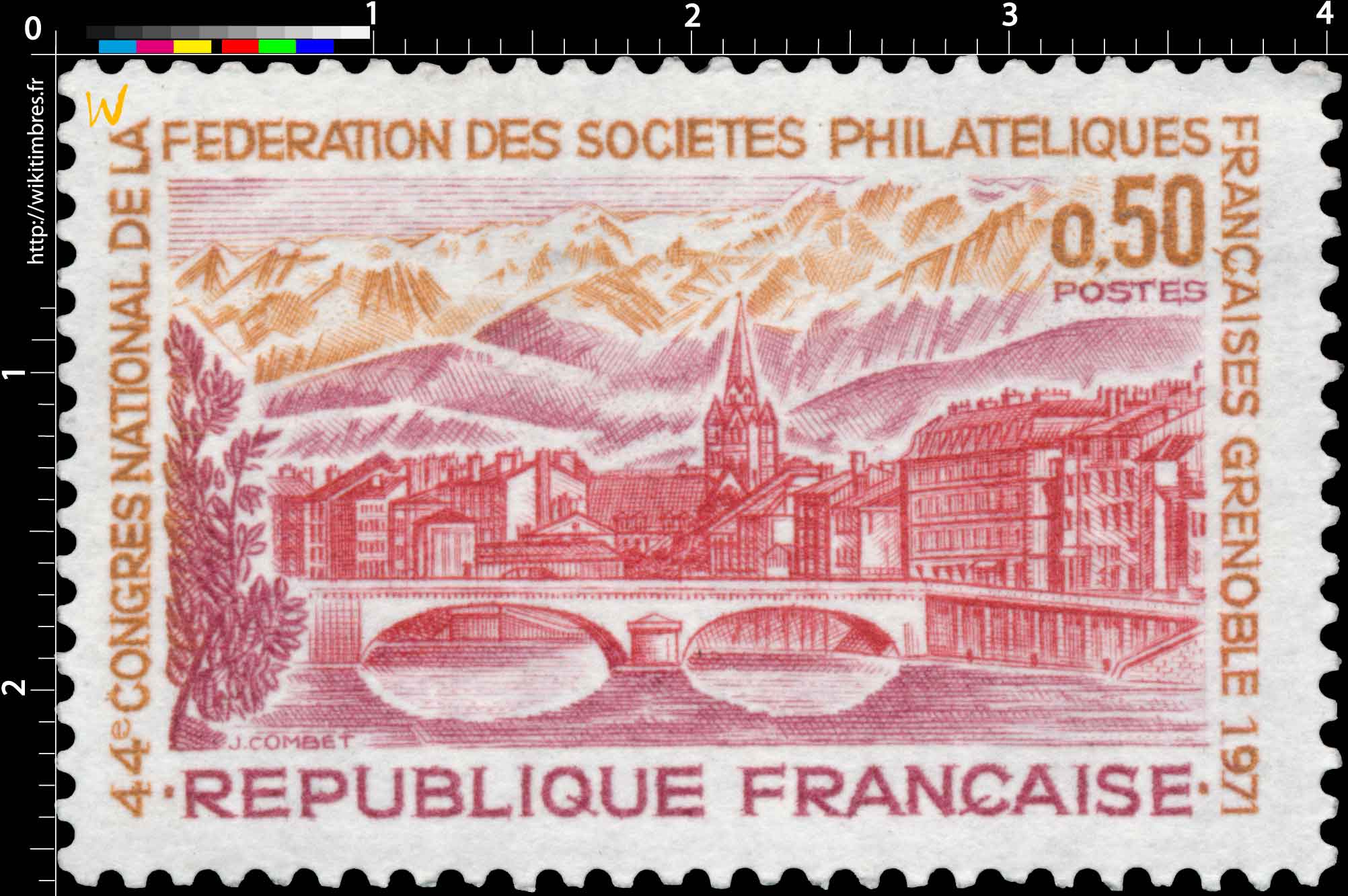 44e CONGRÈS NATIONAL DE LA FÉDÉRATION DES SOCIÉTÉS PHILATÉLIQUE FRANÇAISE GRENOBLE 1971