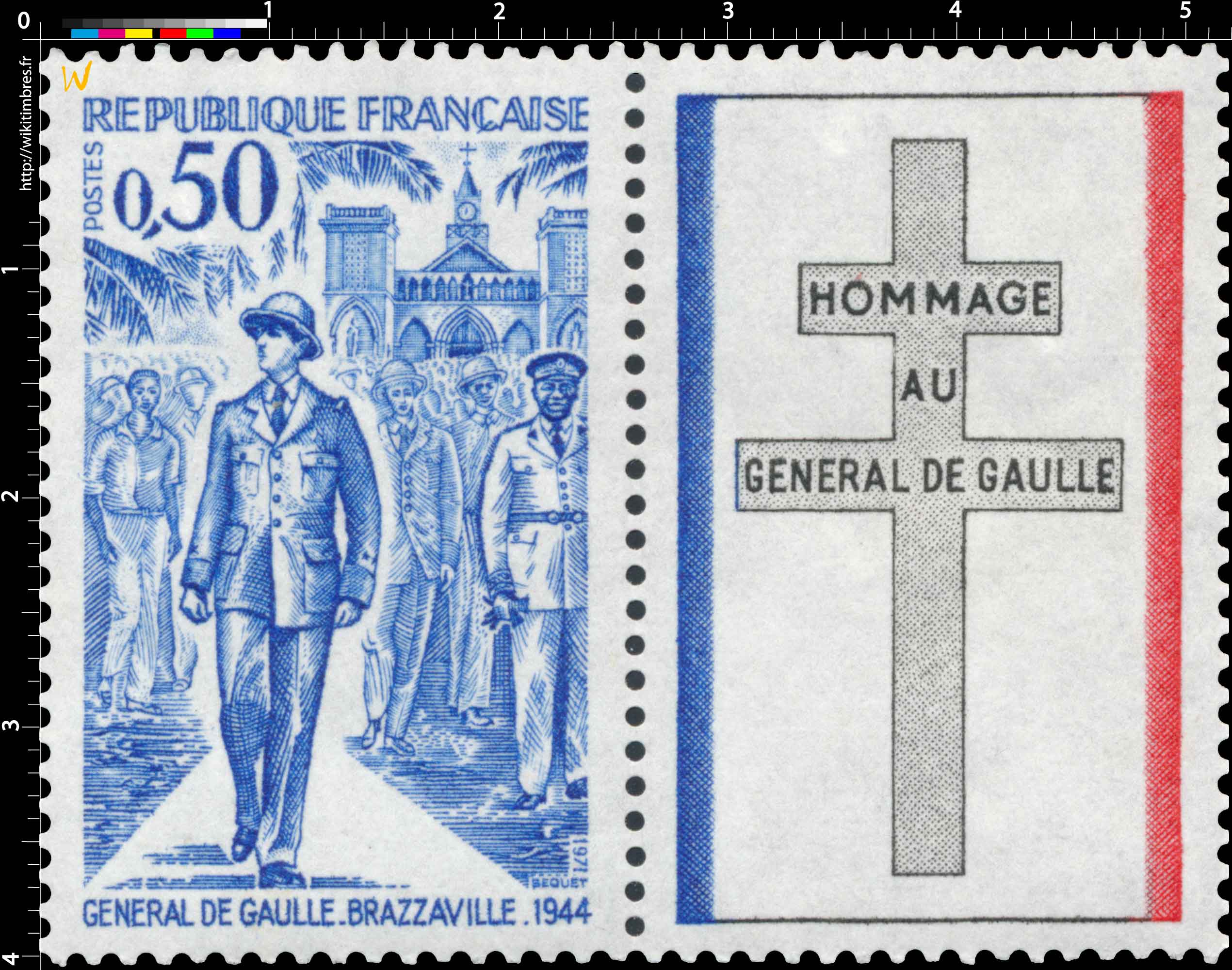 1971 GÉNÉRAL DE GAULLE. BRAZZAVILLE.1944