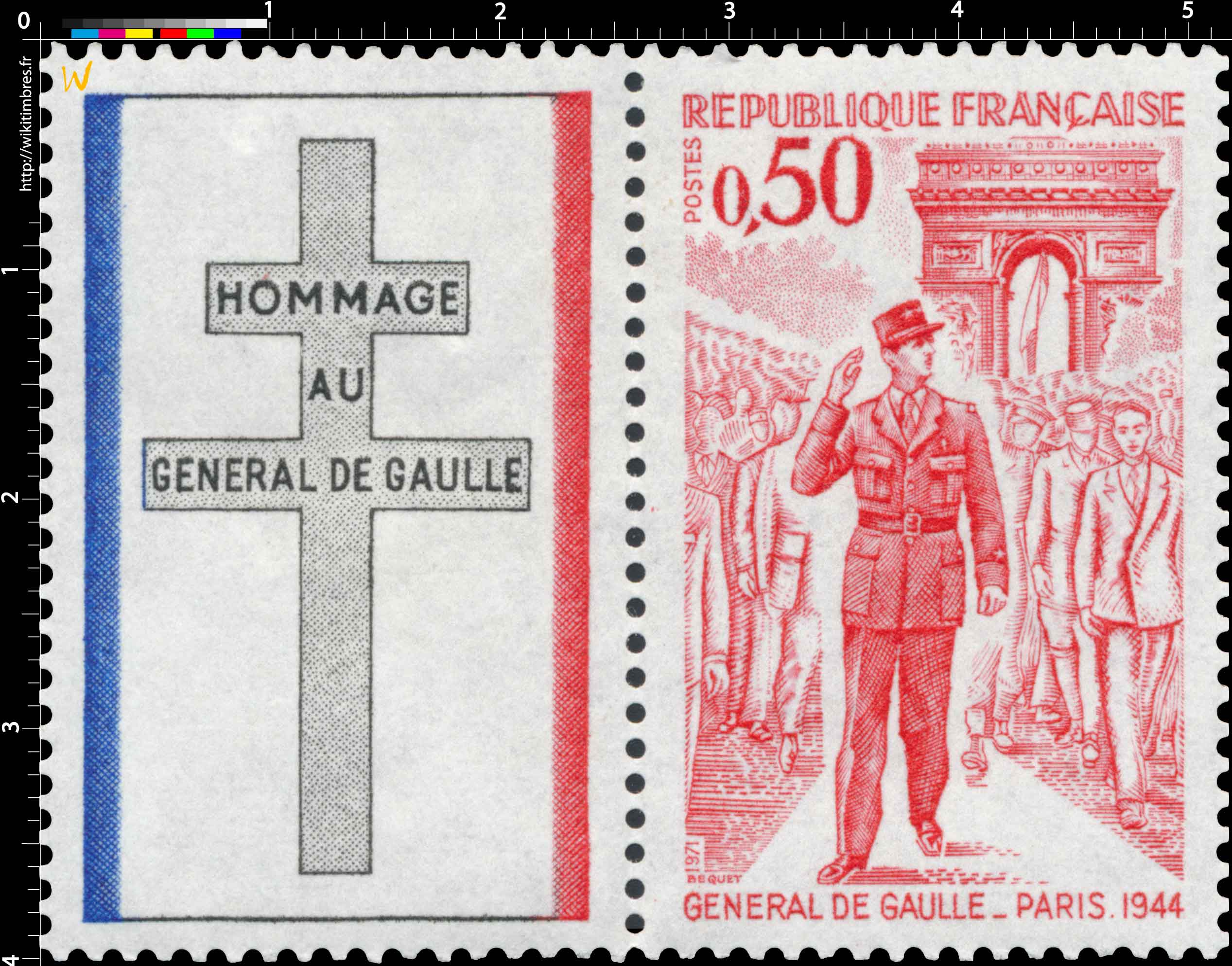 1971 GÉNÉRAL DE GAULLE. PARIS.1944