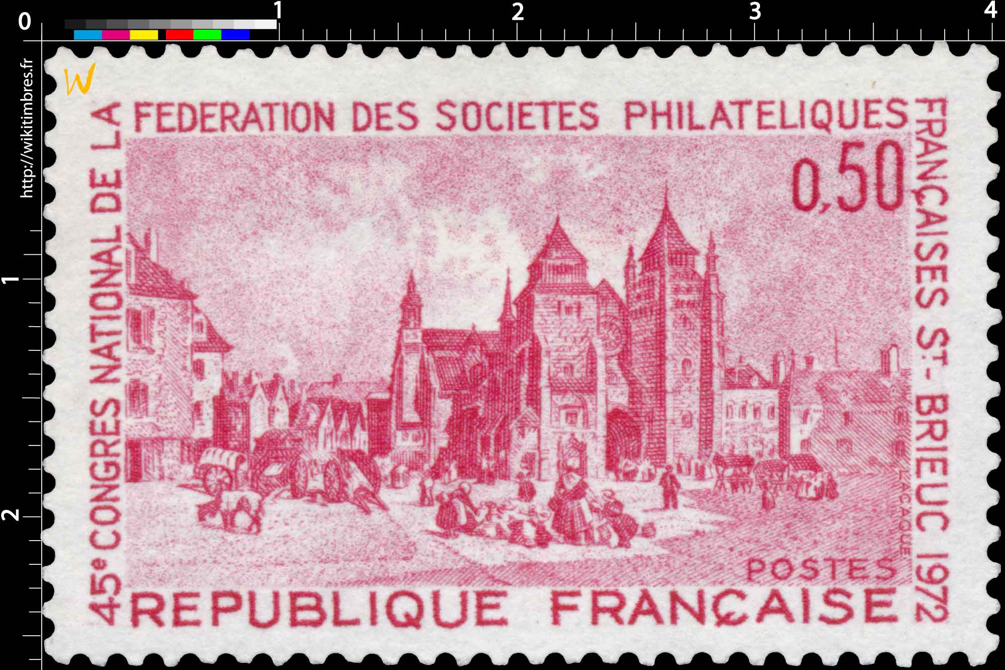 45e CONGRÈS NATIONAL DE LA FÉDÉRATION DES SOCIÉTÉS PHILATÉLIQUE FRANÇAISE ST-BRIEUC 1972