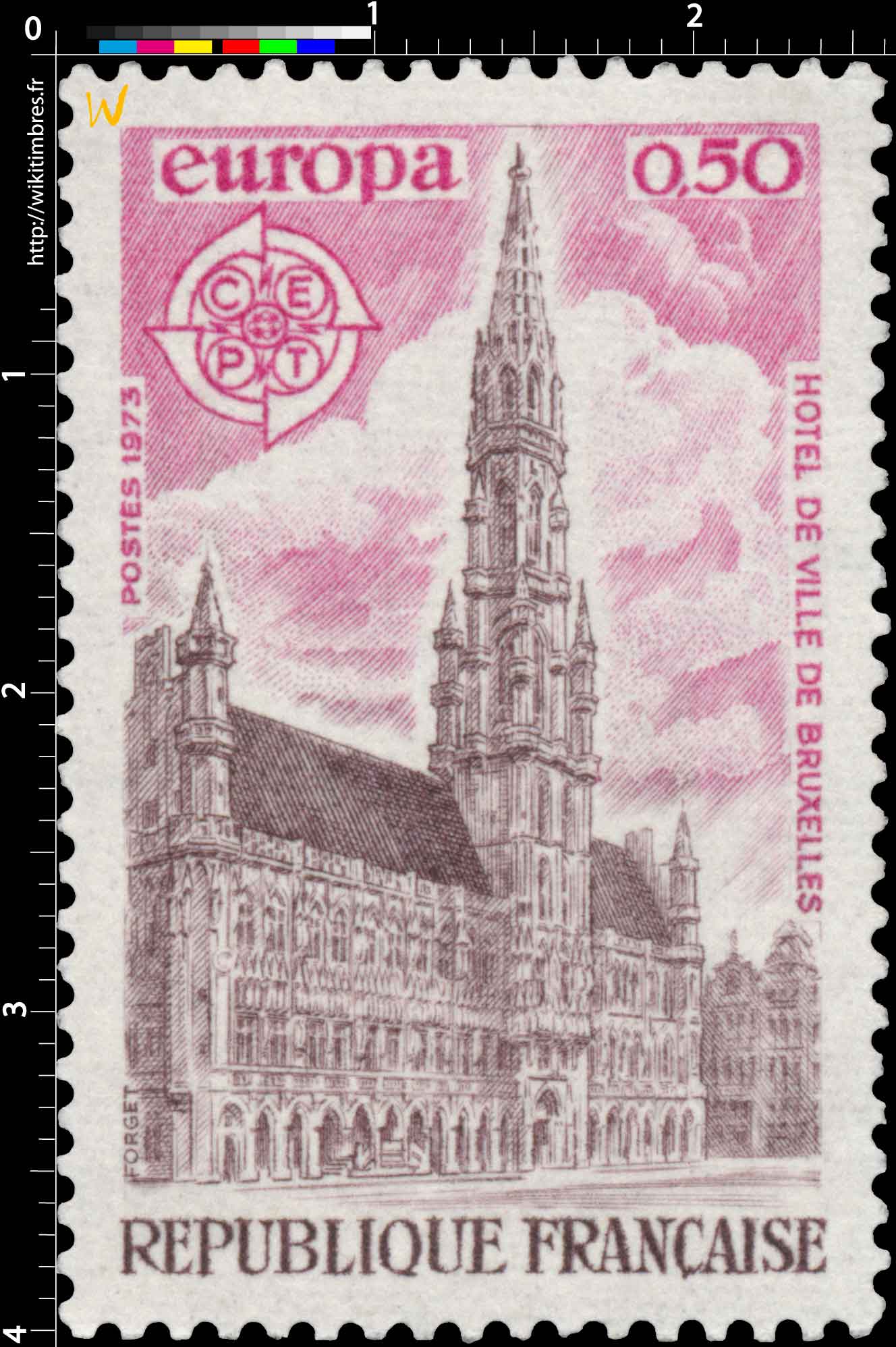 1973 Europa CEPT HÔTEL DE VILLE DE BRUXELLES