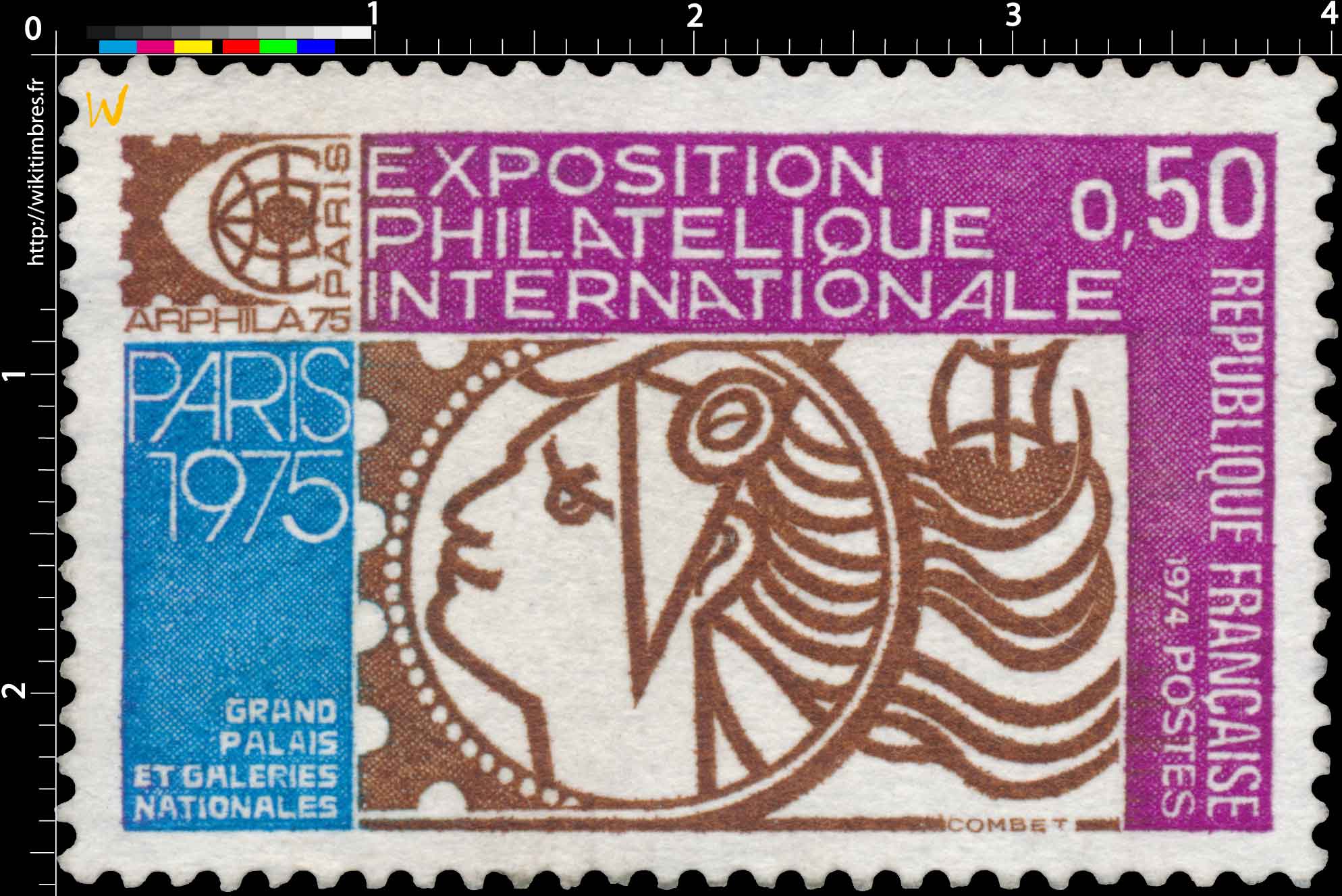 1974 EXPOSITION PHILATÉLIQUE INTERNATIONALE ARPHILA 75 PARIS 1975 GRAND PALAIS ET GALERIES NATIONALES