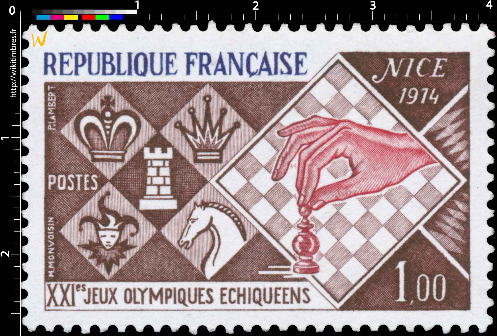 XXIes JEUX OLYMPIQUES ÉCHIQUÉENS NICE 1974