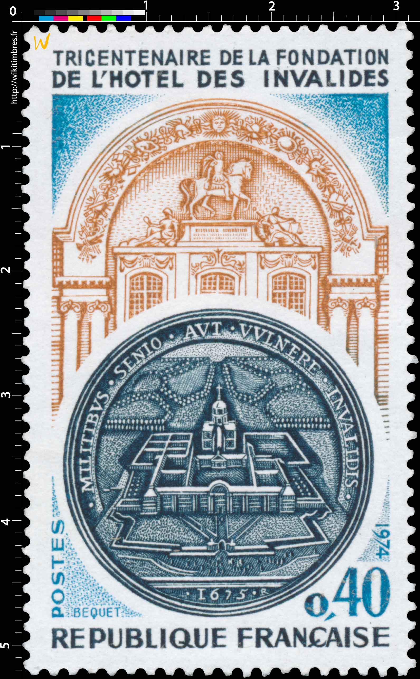 1974 TRICENTENAIRE DE LA FONDATION DE L'HÔTEL DES INVALIDES