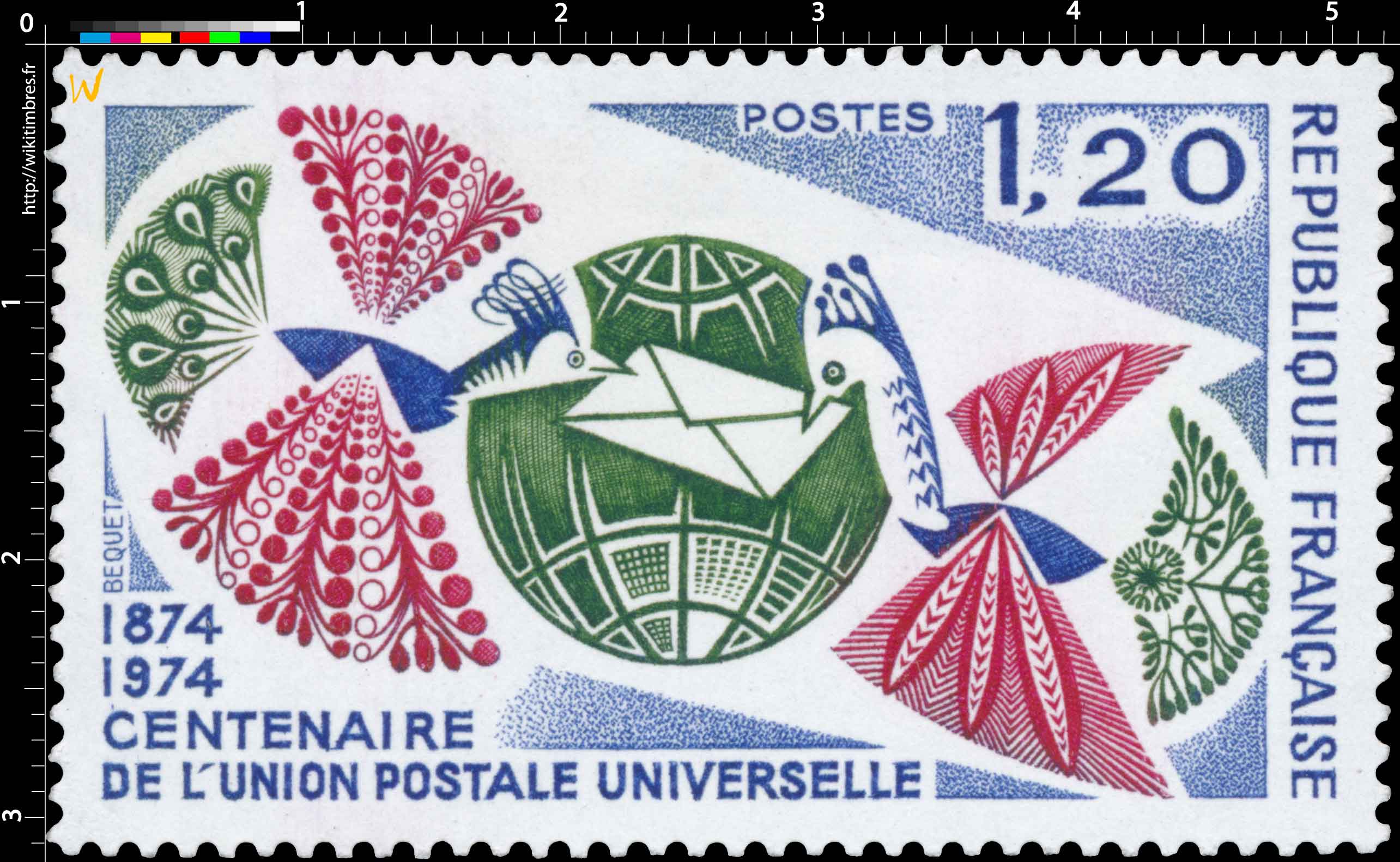 CENTENAIRE DE L'UNION POSTALE UNIVERSELLE 1874-1974
