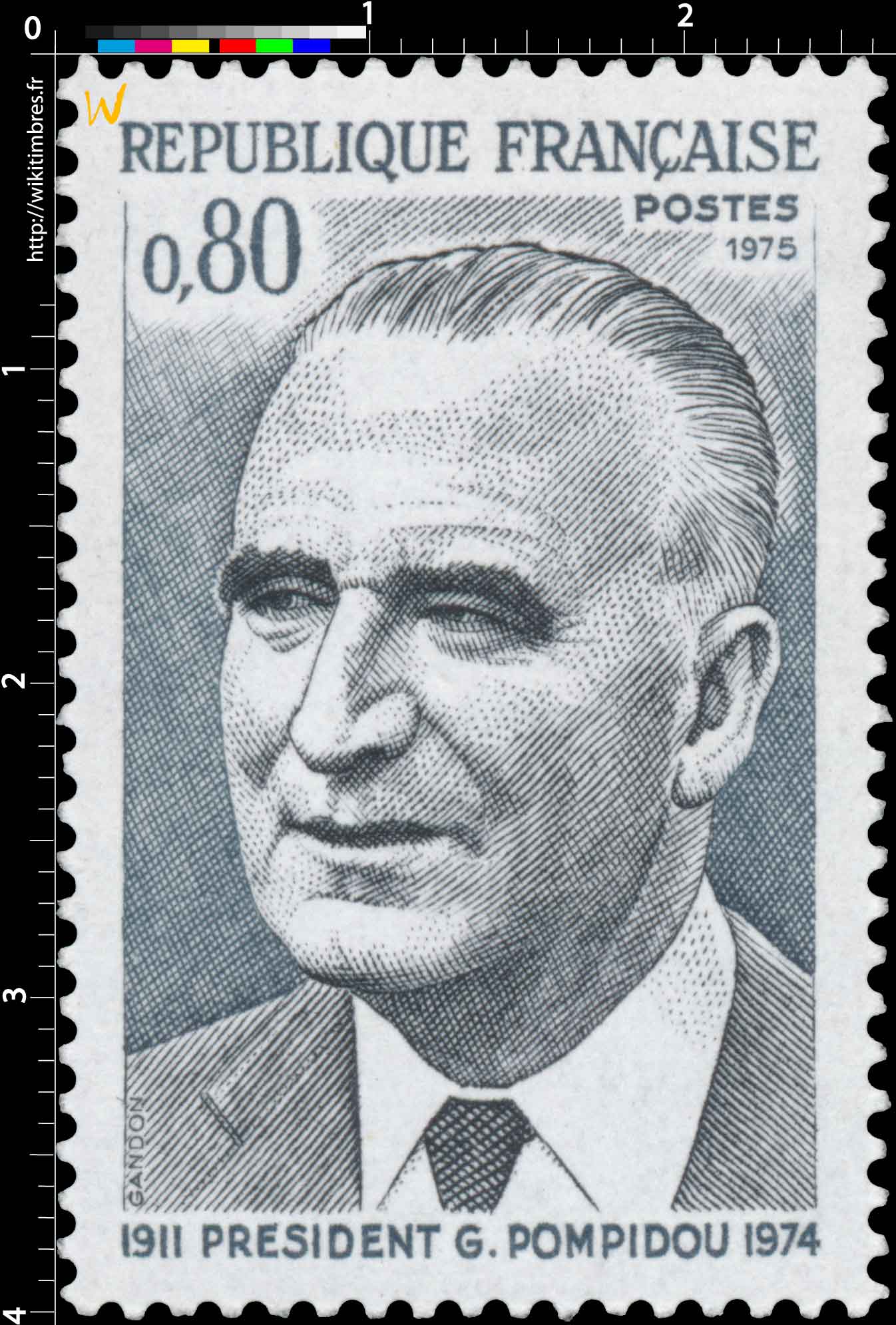 1975 PRÉSIDENT G. POMPIDOU 1911-1974