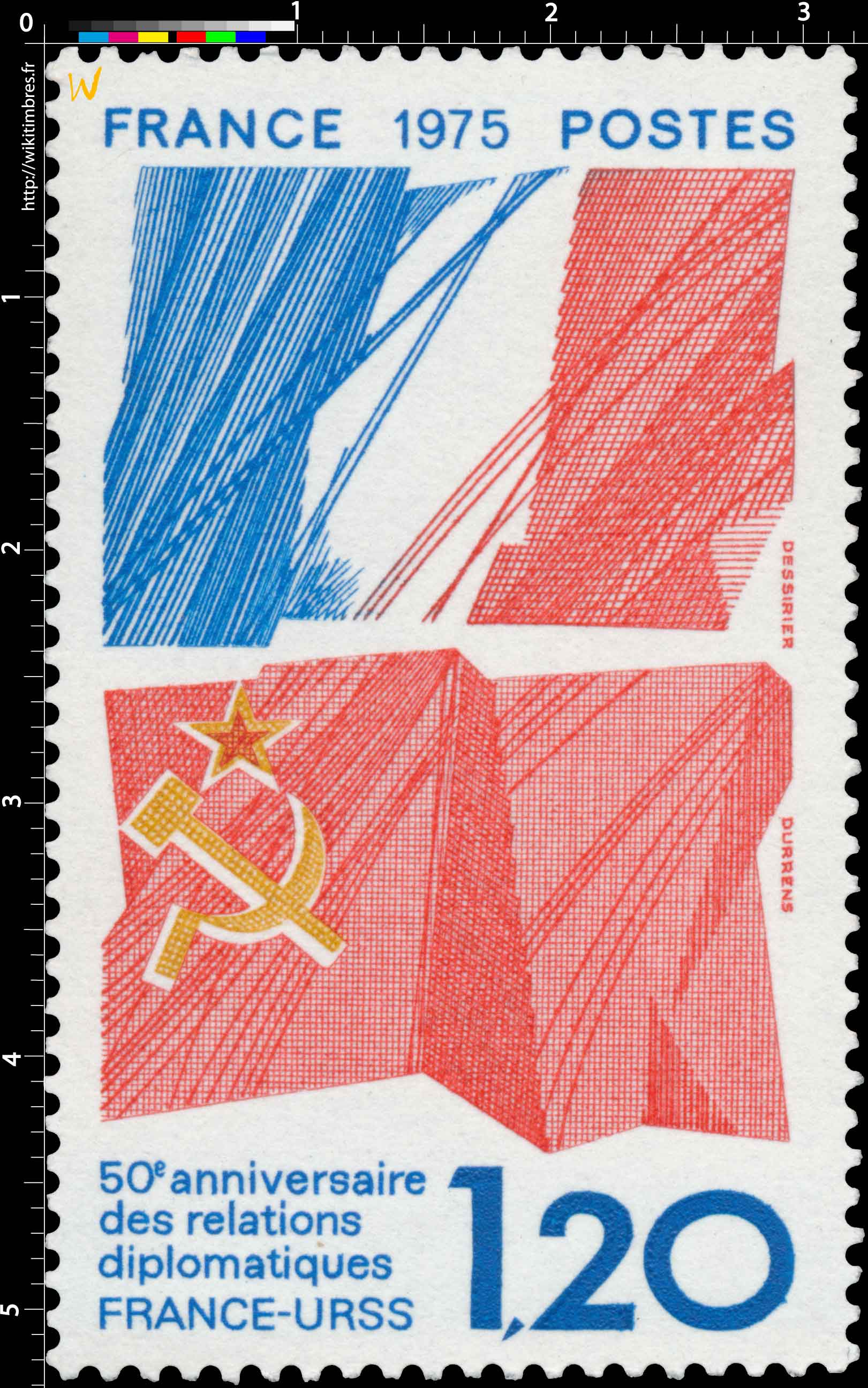 1975 50e anniversaire des relations diplomatiques FRANCE-URSS