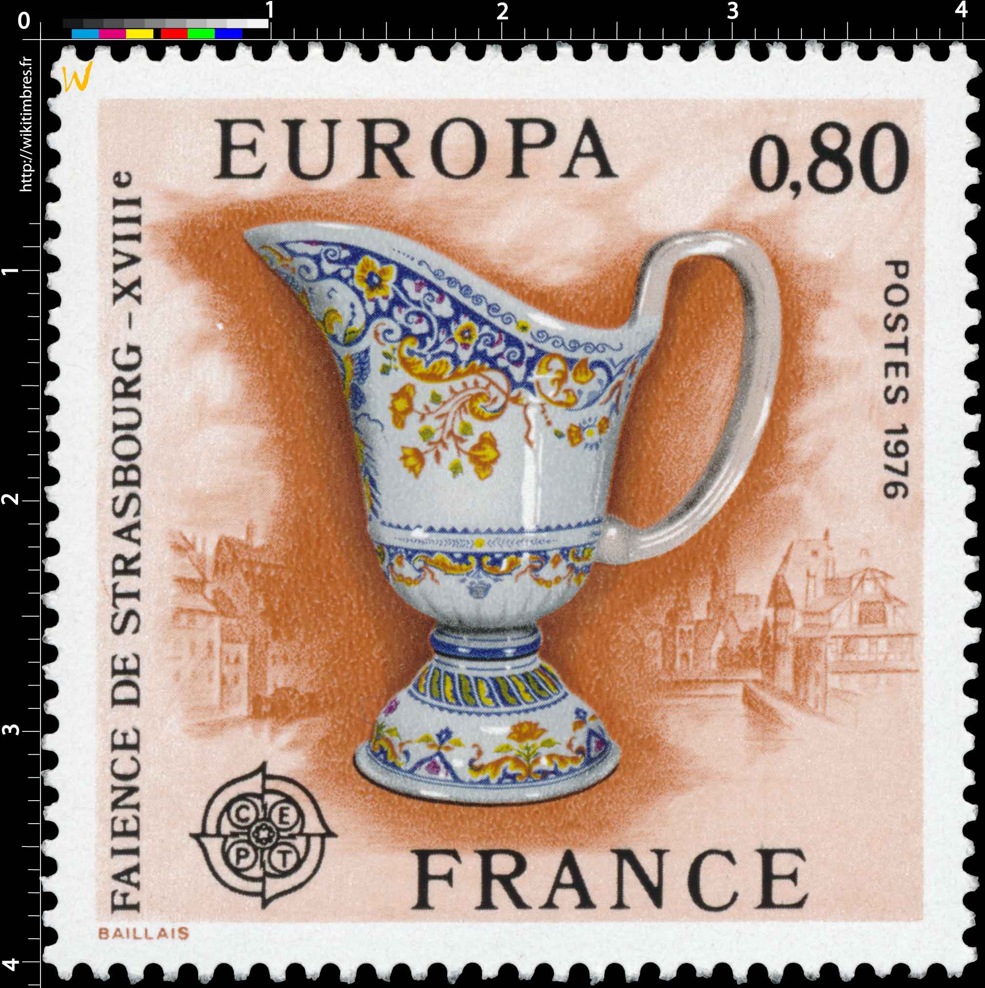 1976 EUROPA CEPT FAÏENCE DE STRASBOURG - XVIIIe