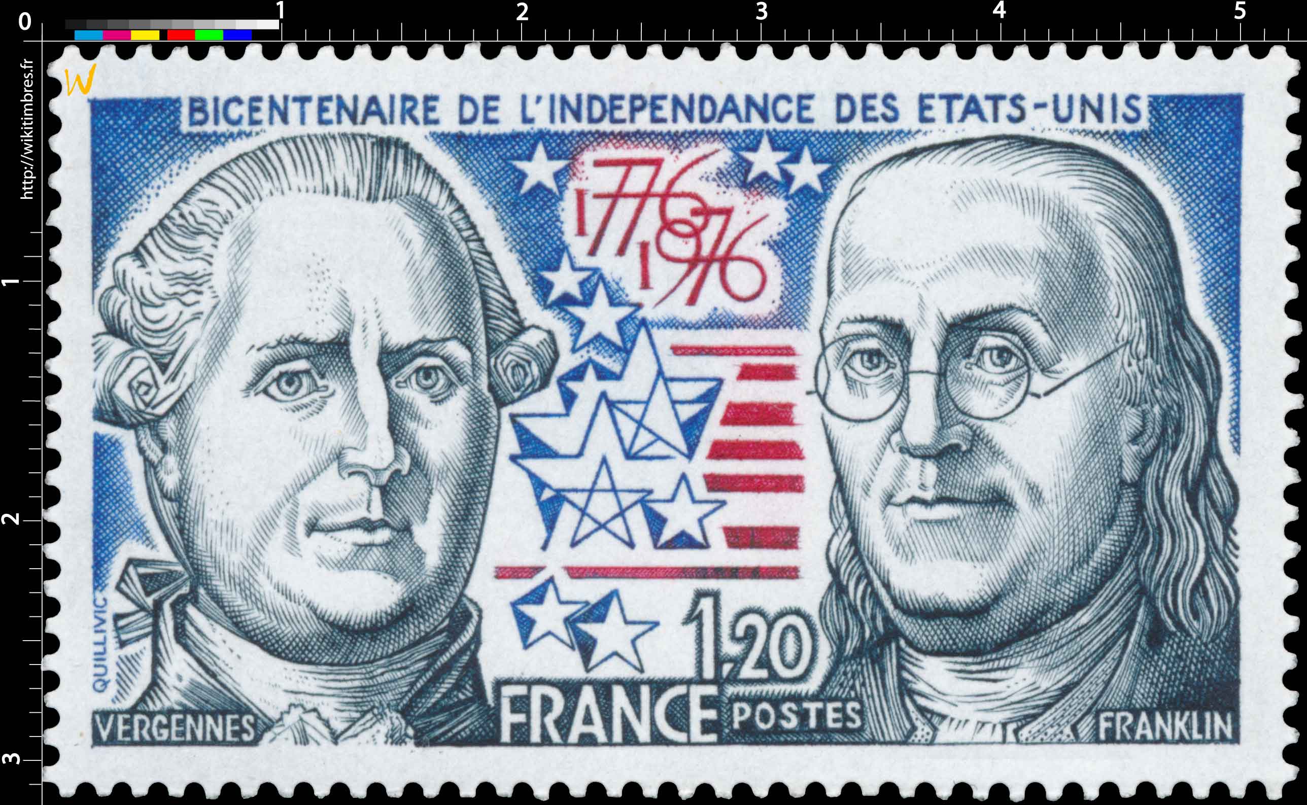 BICENTENAIRE DE L'INDÉPENDANCE DES ÉTATS-UNIS VERGENNES FRANKLIN 1776-1976