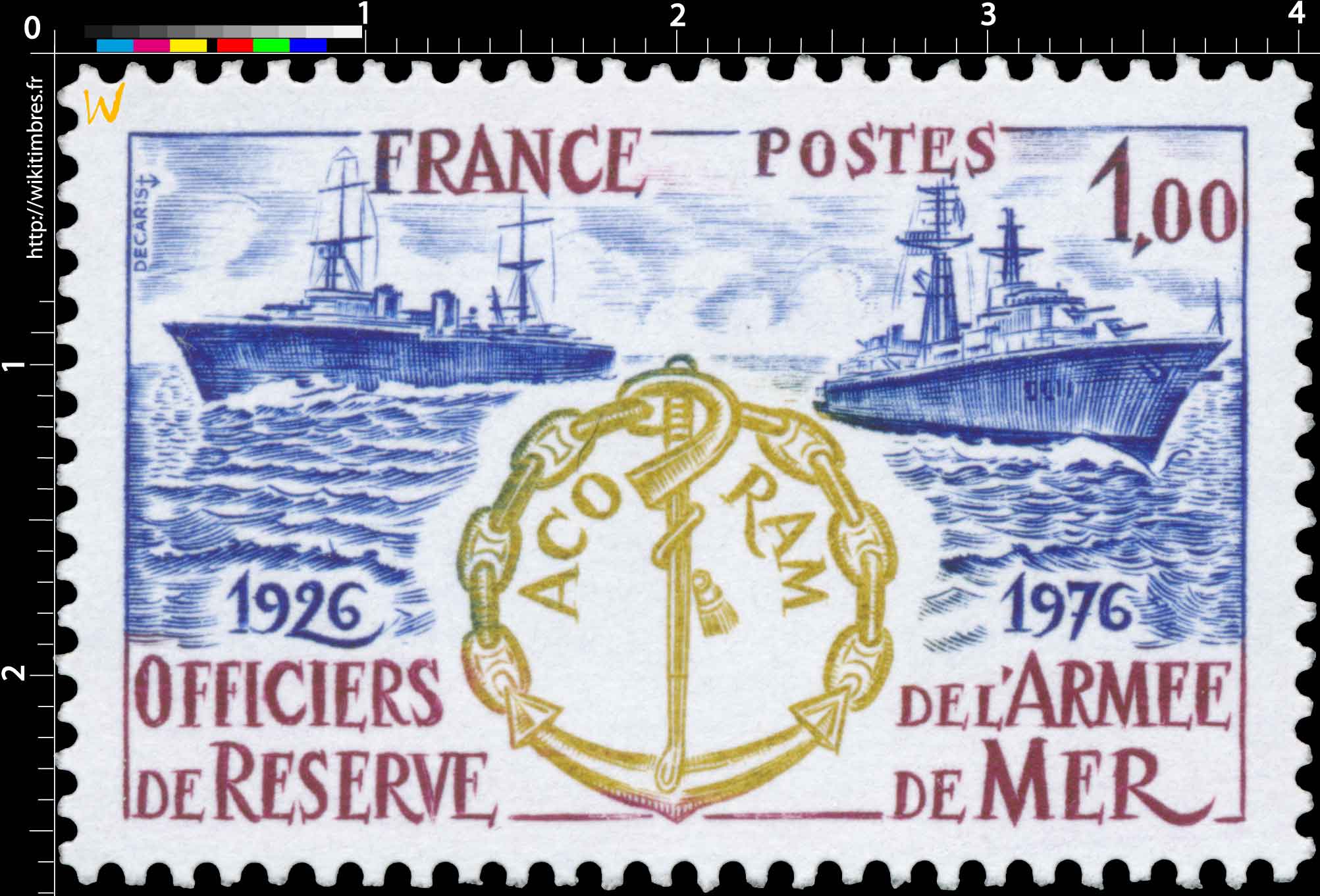 1976 ACORAM OFFICIERS DE RESERVE DE L'ARMÉE DE MER 1926-1976