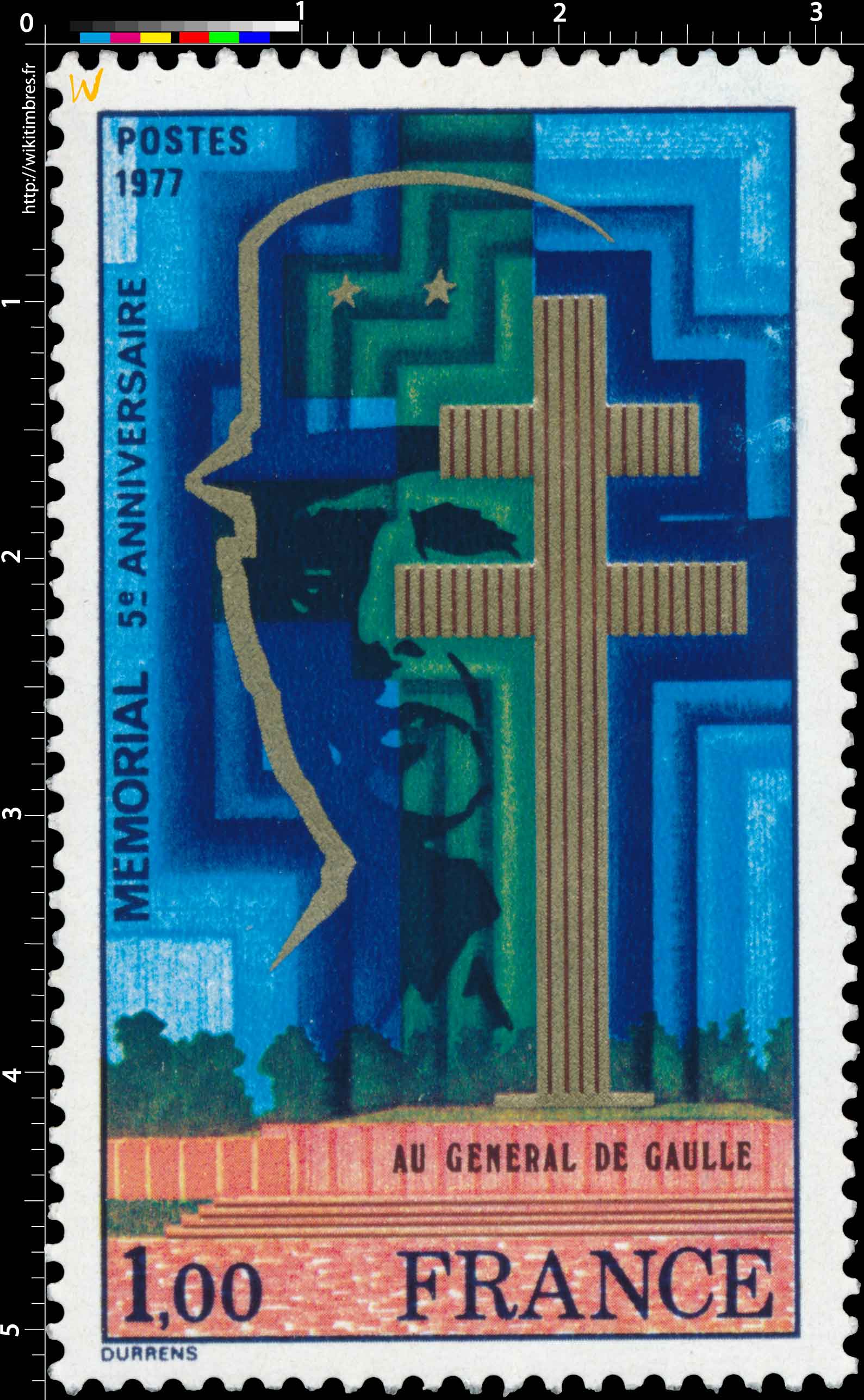1977 MÉMORIAL 5e ANNIVERSAIRE AU GÉNÉRAL DE GAULLE