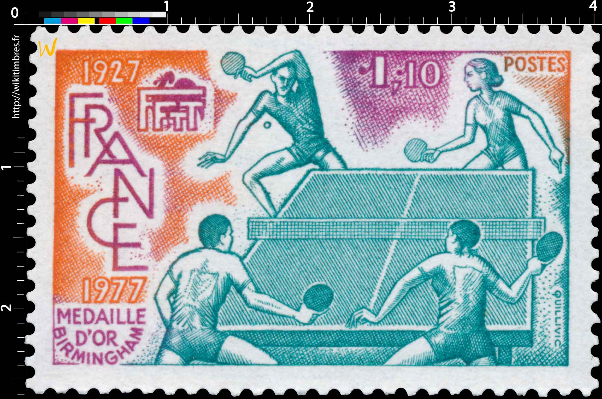 FFTT MÉDAILLE D'OR BIRMINGHAM 1927-1977