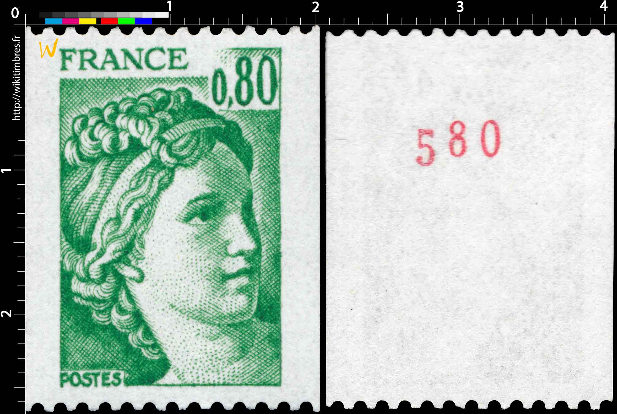 Sans légende particulière - type sabine de Gandon