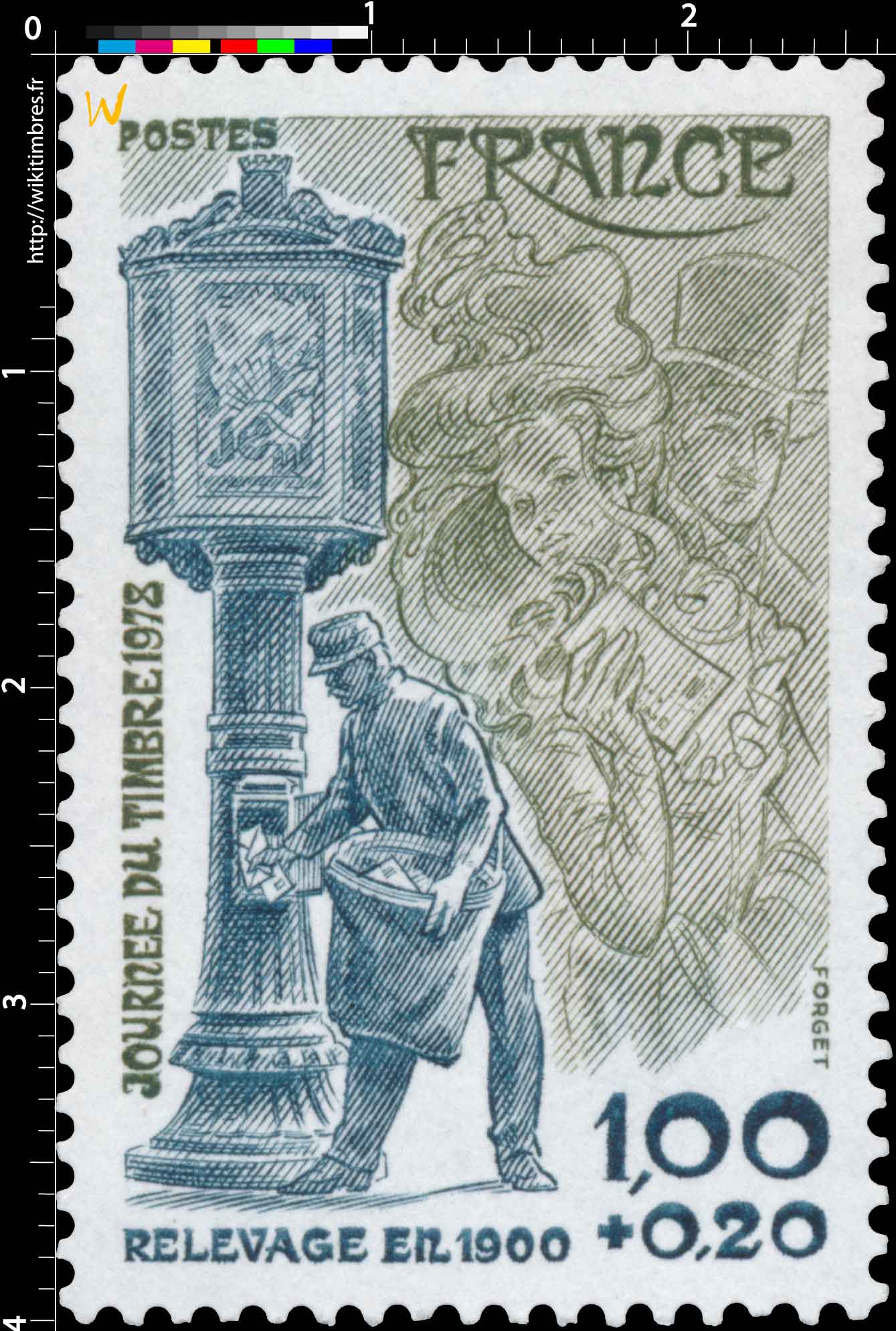 JOURNÉE DU TIMBRE 1978. RELEVAGE EN 1900