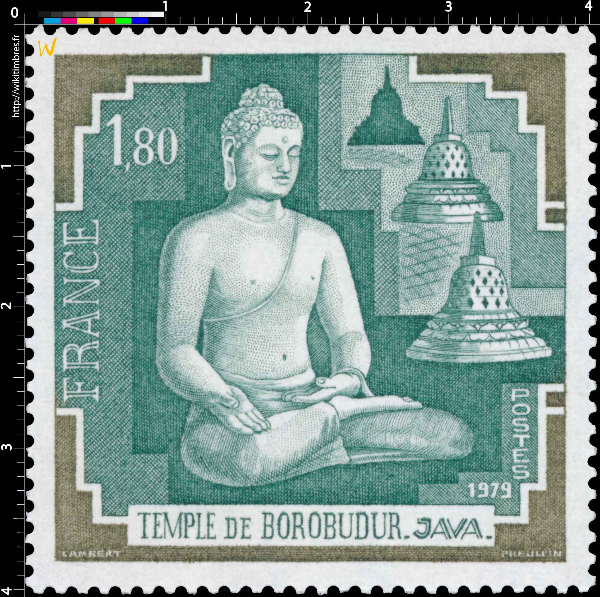 1979 TEMPLE DE BOROBUDUR JAVA