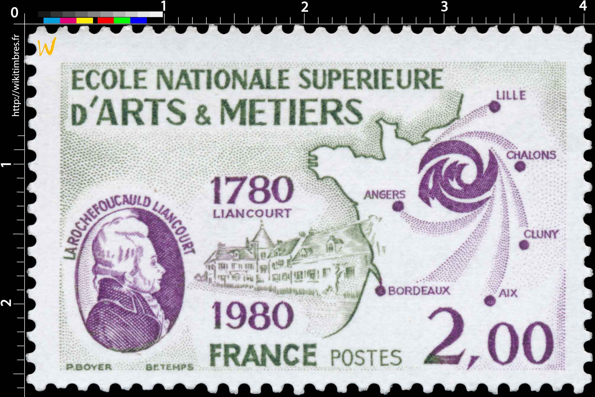 ÉCOLE NATIONALE SUPÉRIEURE D'ARTS & MÉTIERS LA ROCHEFOUCAULD LIANCOURT 1780-1980 LILLE CHALONS CLUNY AIX BORDEAUX ANGERS