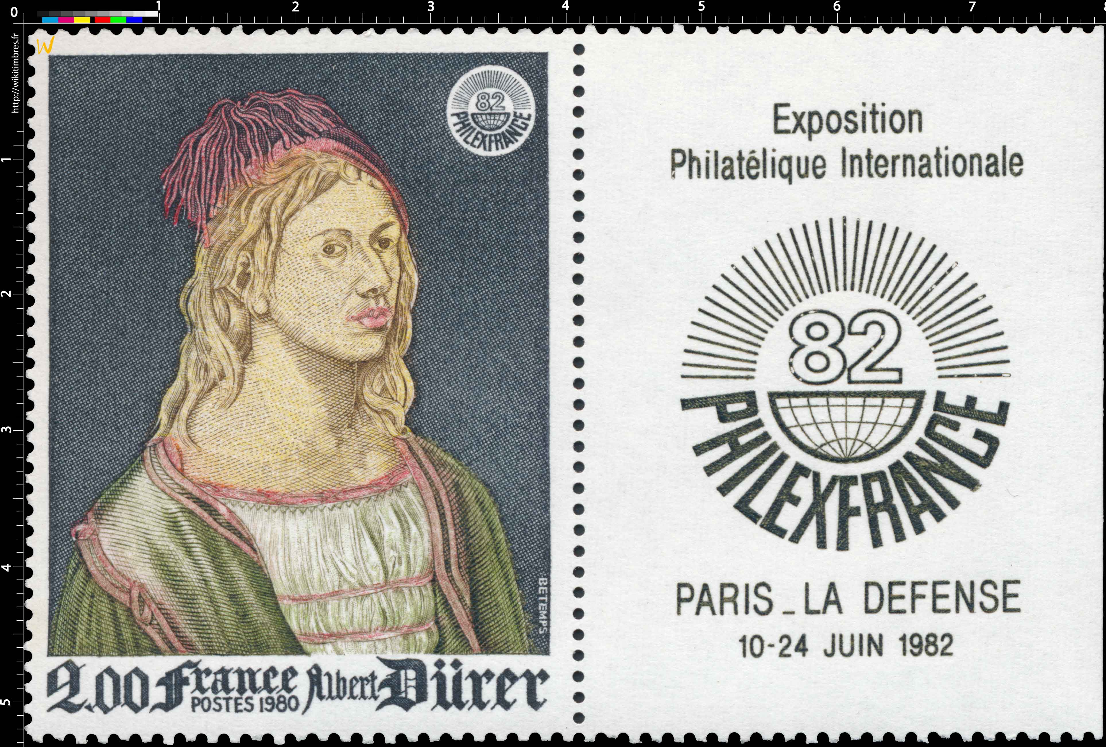 1980 PHILEXFRANCE 82 Albert Dürer Exposition Philatélique Internationale PARIS - LA DÉFENSE 10-24 JUIN 1982