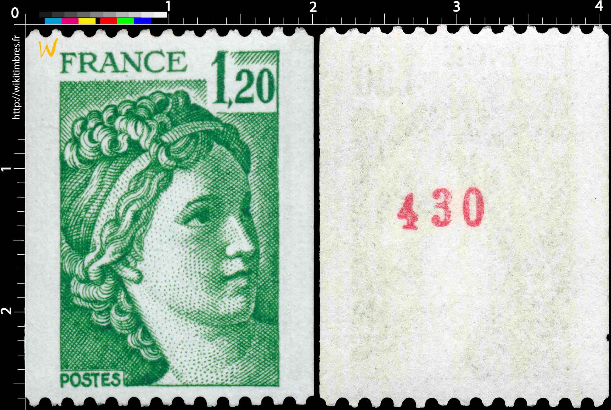 Sans légende particulière - type sabine de Gandon