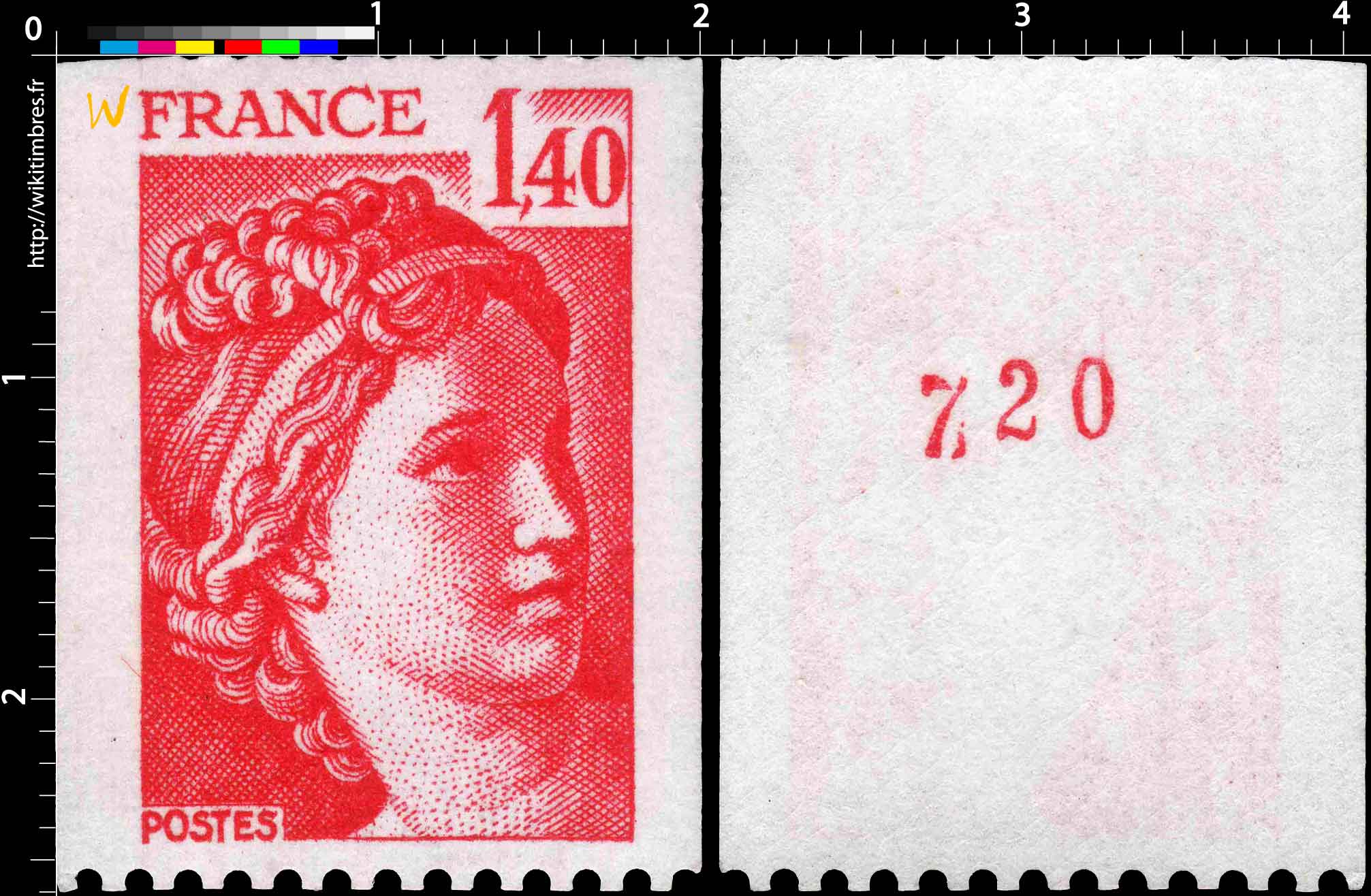 Sans légende particulière - type sabine de Gandon