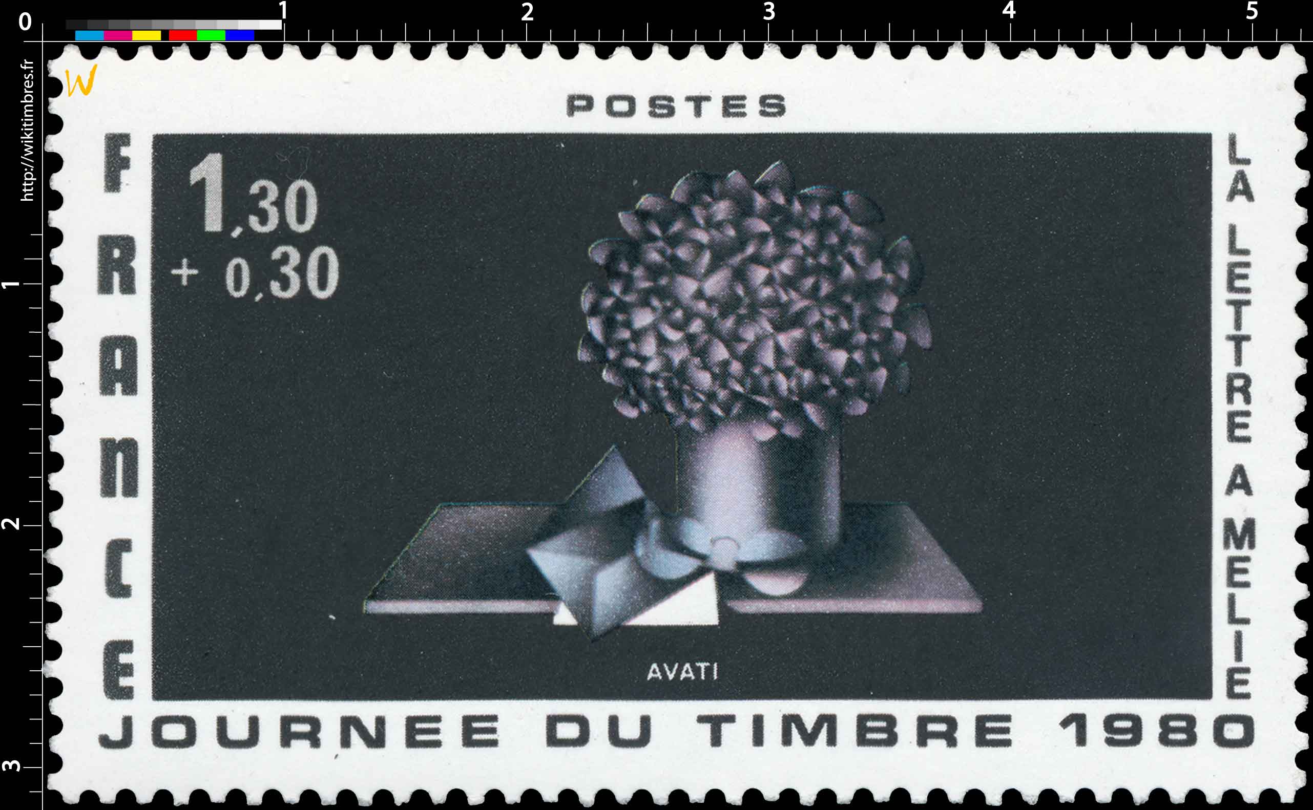 JOURNÉE DU TIMBRE 1980 LA LETTRE À MÉLIE