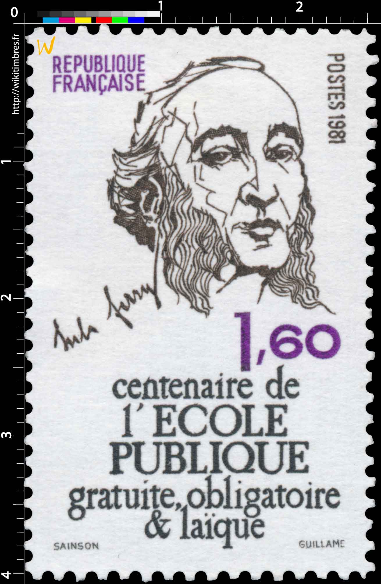1981 Jules Ferry centenaire de l'ÉCOLE PUBLIQUE gratuite, obligatoire & laïque