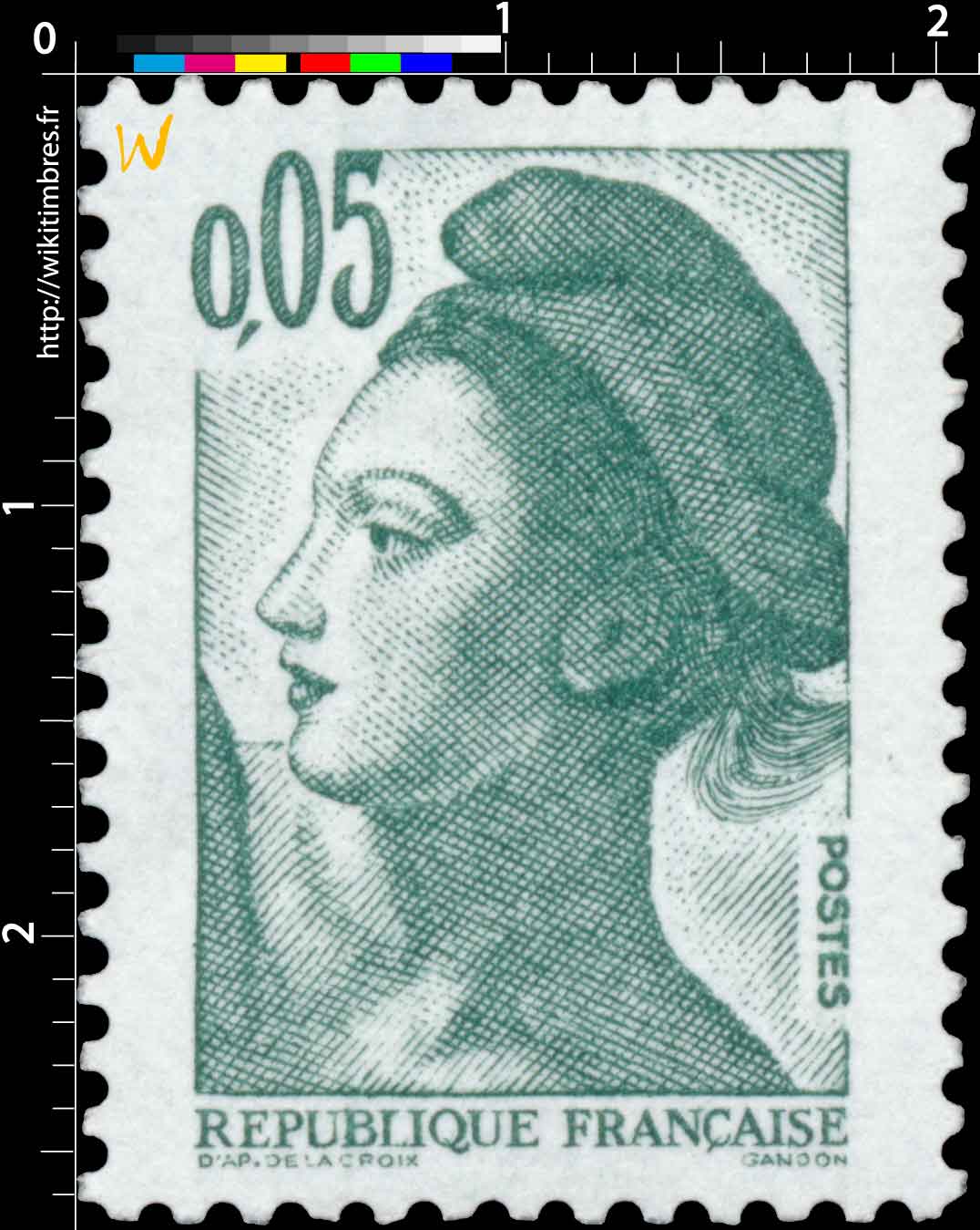 Sans légende particulière - type liberté de Gandon