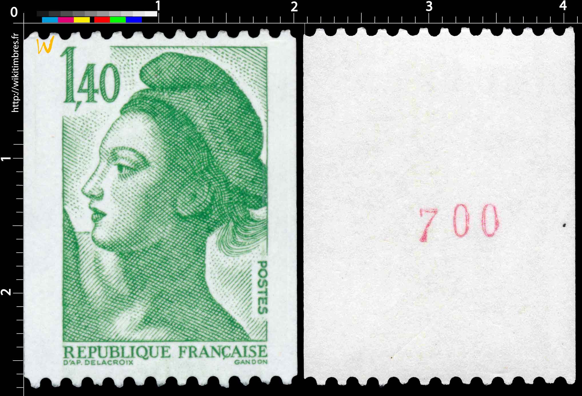 Sans légende particulière - type liberté de Gandon