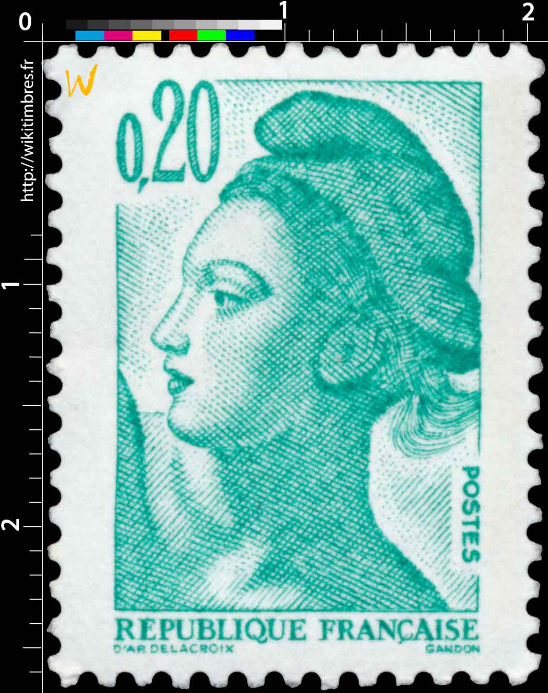 Sans légende particulière - type liberté de Gandon