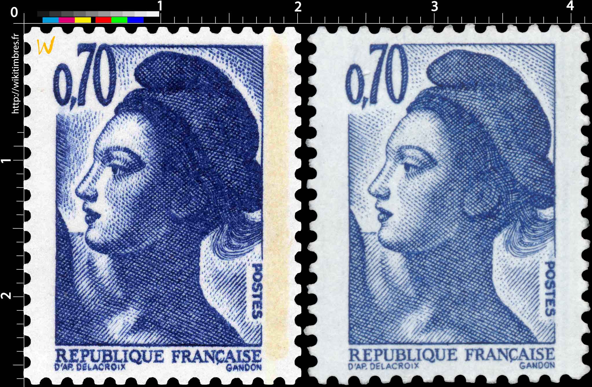 Sans légende particulière - type liberté de Gandon