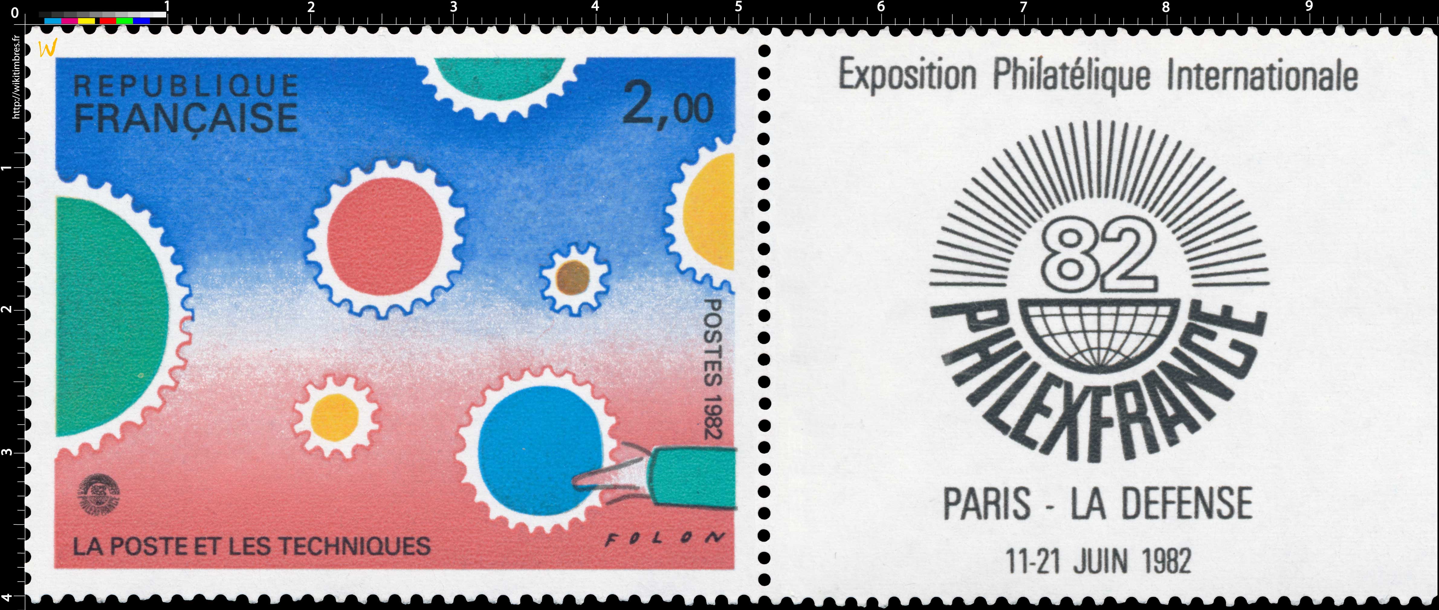 1982 LA POSTE ET LES TECHNIQUES FOLON
