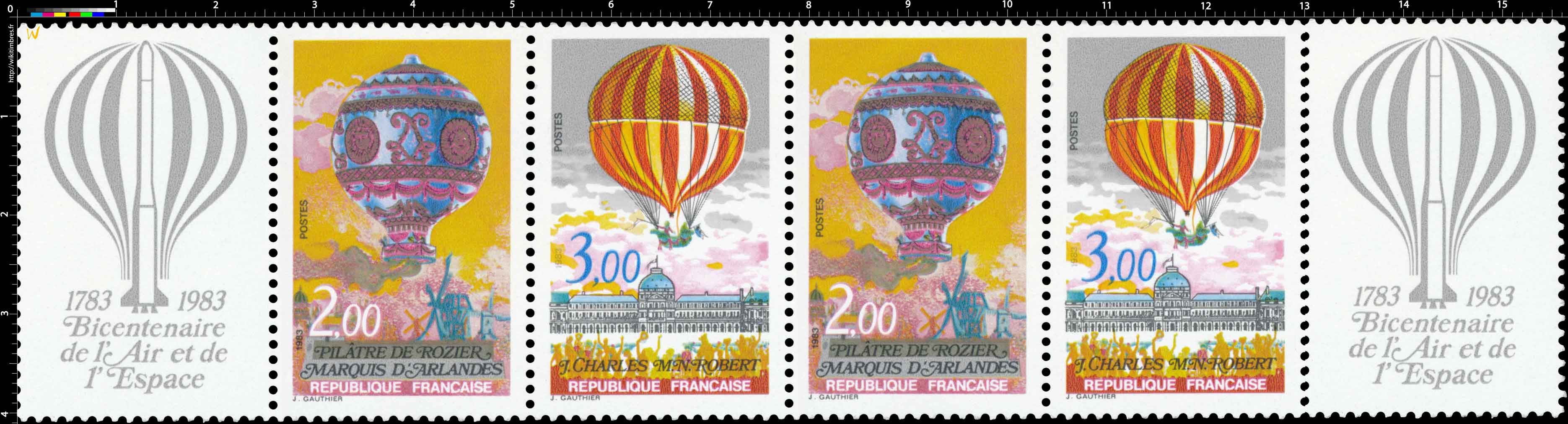 BICENTENAIRE DE L'AIR ET DE L'ESPACE, TRIPTYQUE