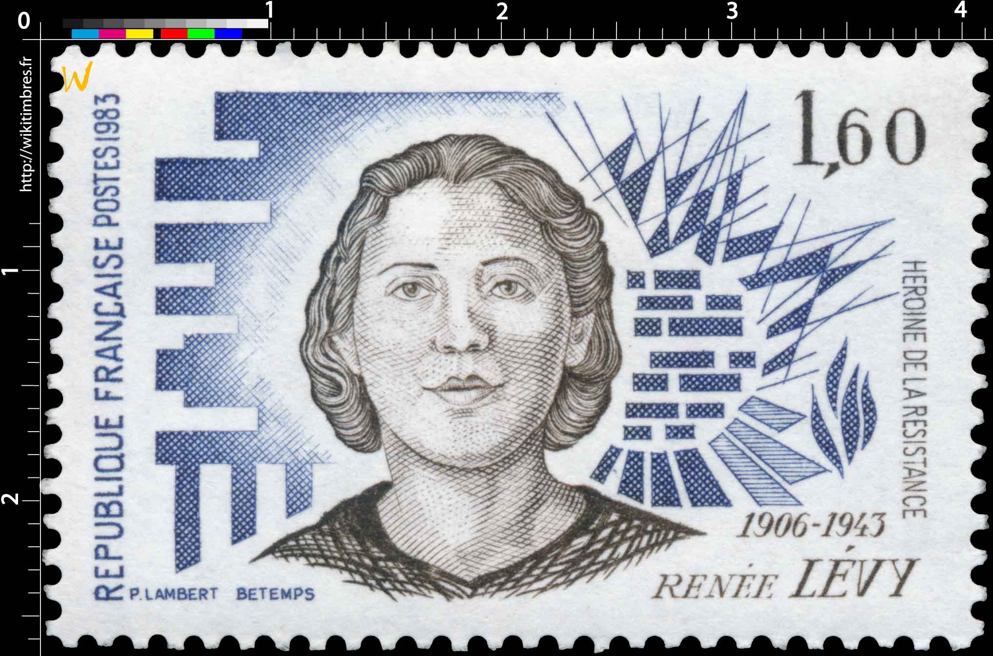 1983 RENÉE LÉVY 1906-1943 HÉROÏNE DE LA RÉSISTANCE