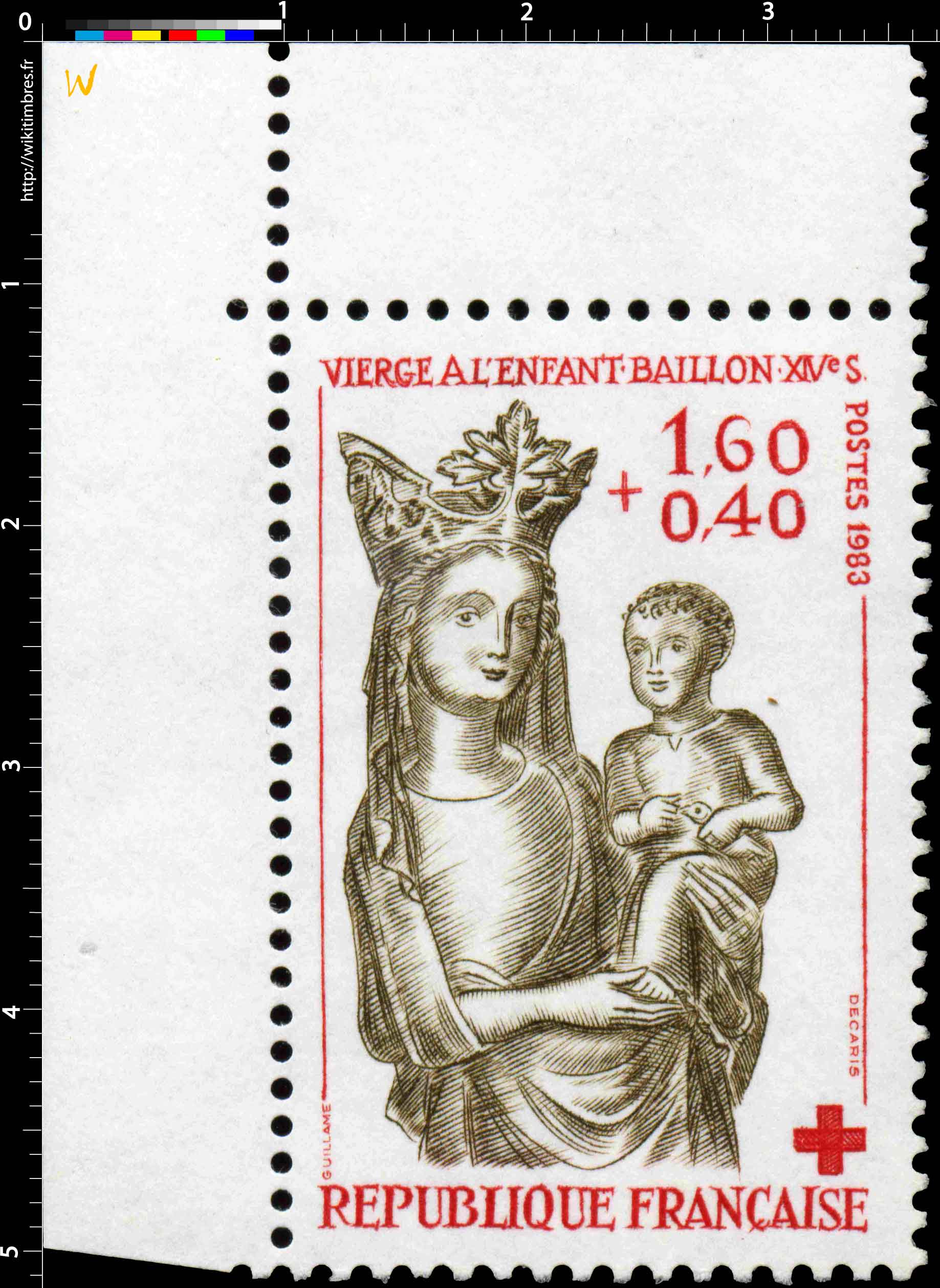 1983 VIERGE À L'ENFANT - BAILLON - XIVe S.