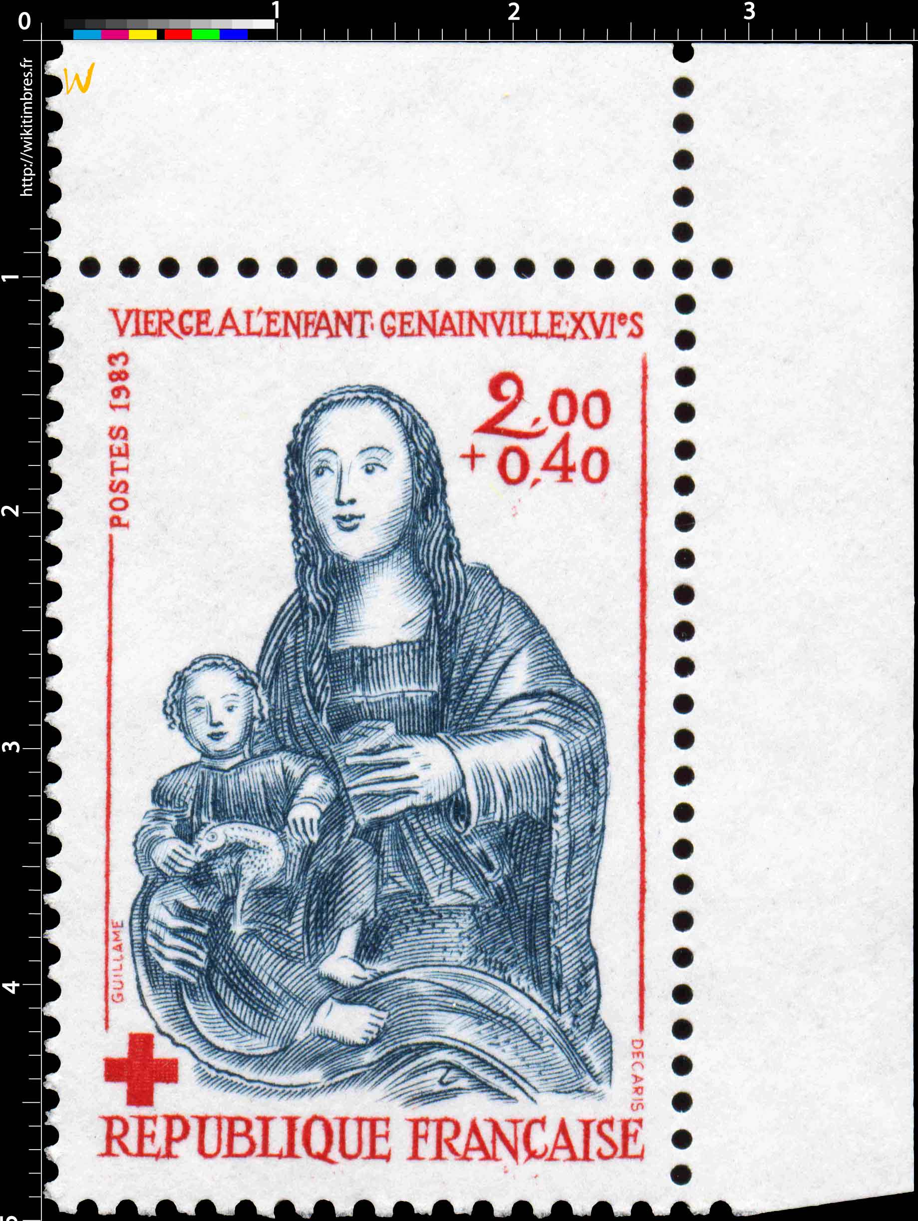 1983 VIERGE À L'ENFANT - GENAINVILLE - XVIe S.