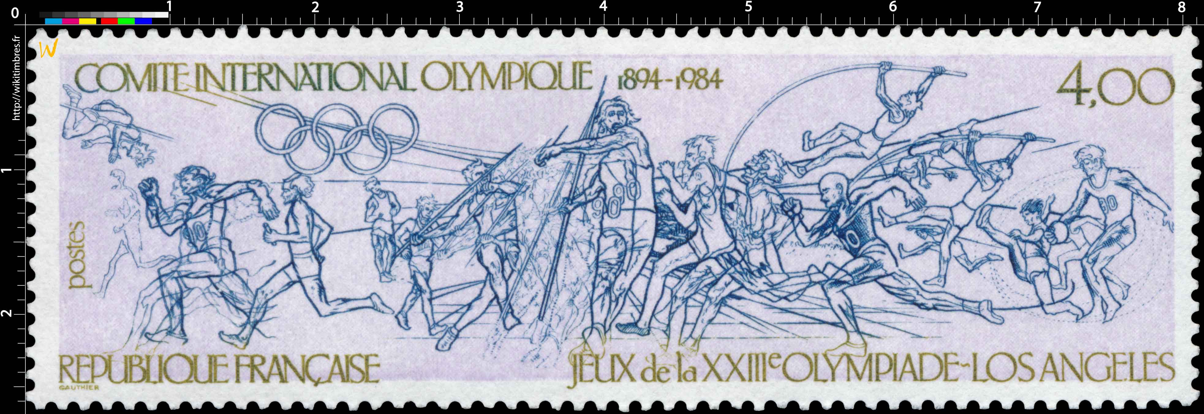 COMITE INTERNATIONALE OLYMPIQUE 1894-1984 JEUX de la XXIIIe OLYMPIADE - LOS ANGELES