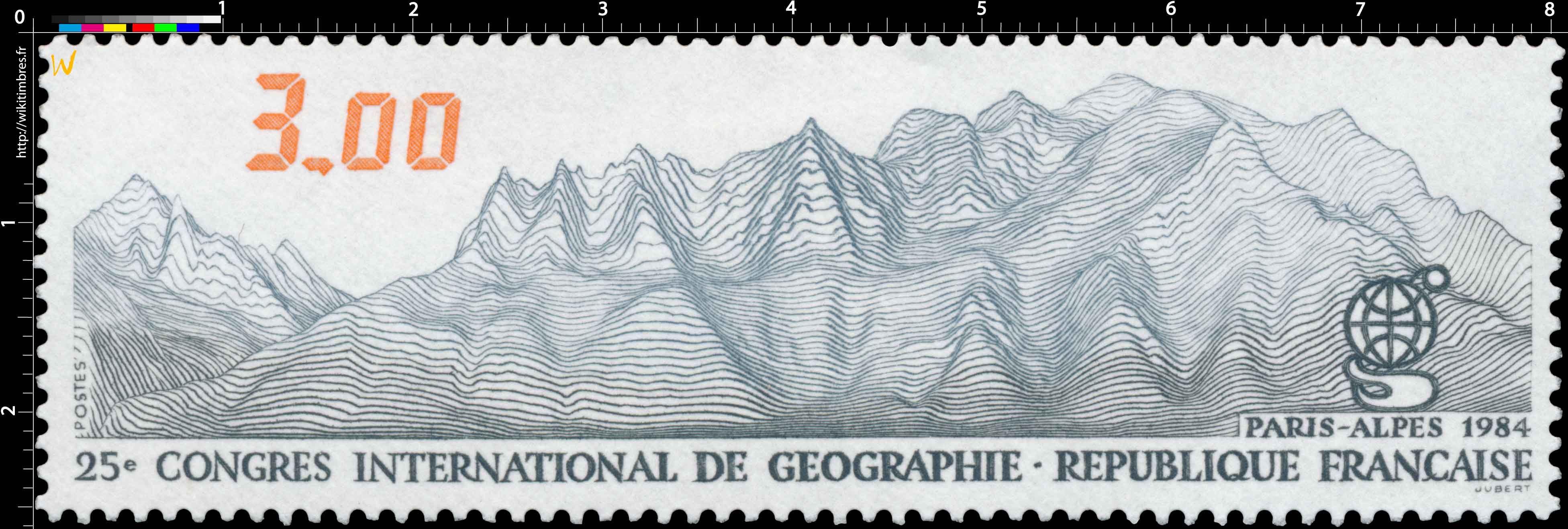 1984 25e CONGRÈS INTERNATIONAL DE GÉOGRAPHIE PARIS-ALPES