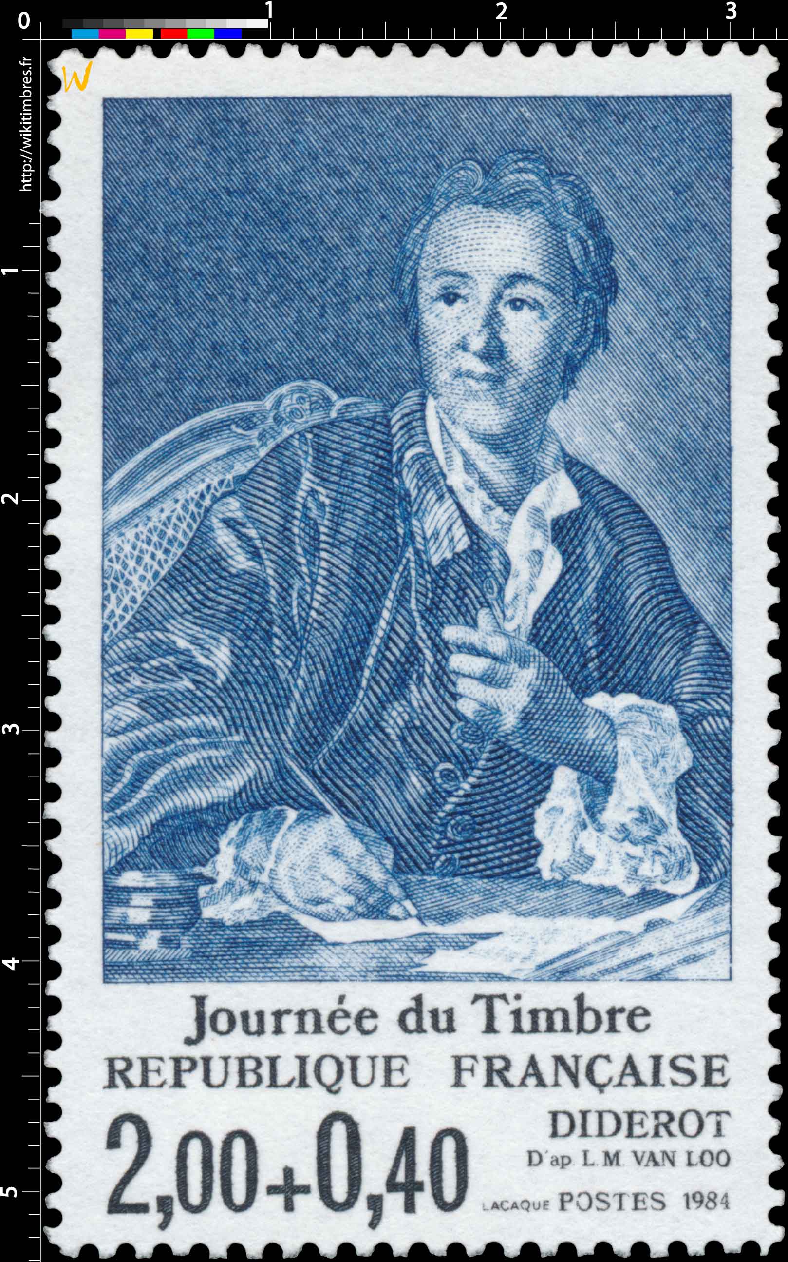 1984 Journée du Timbre 1984 DIDEROT D'ap L.M.VAN LOO
