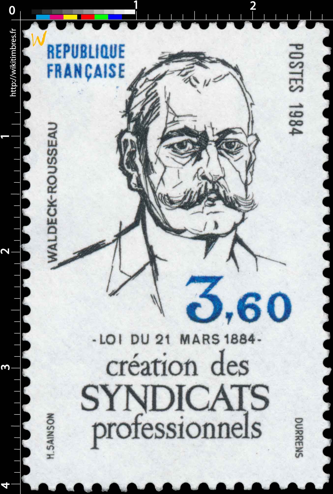 1984 WALDECK-ROUSSEAU - LOI DU 21 MARS 1884- création des SYNDICATS professionnels
