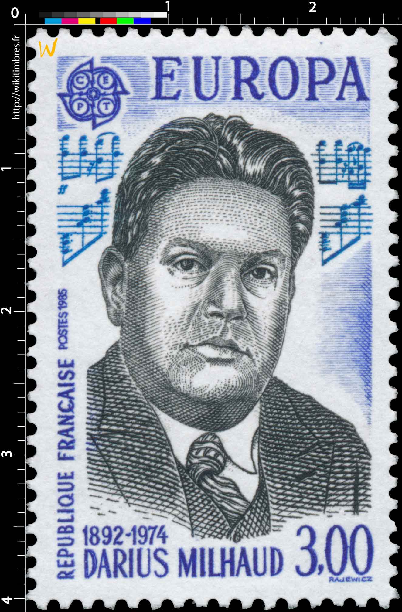 1985 EUROPA CEPT DARIUS MILHAUD 1892-1974