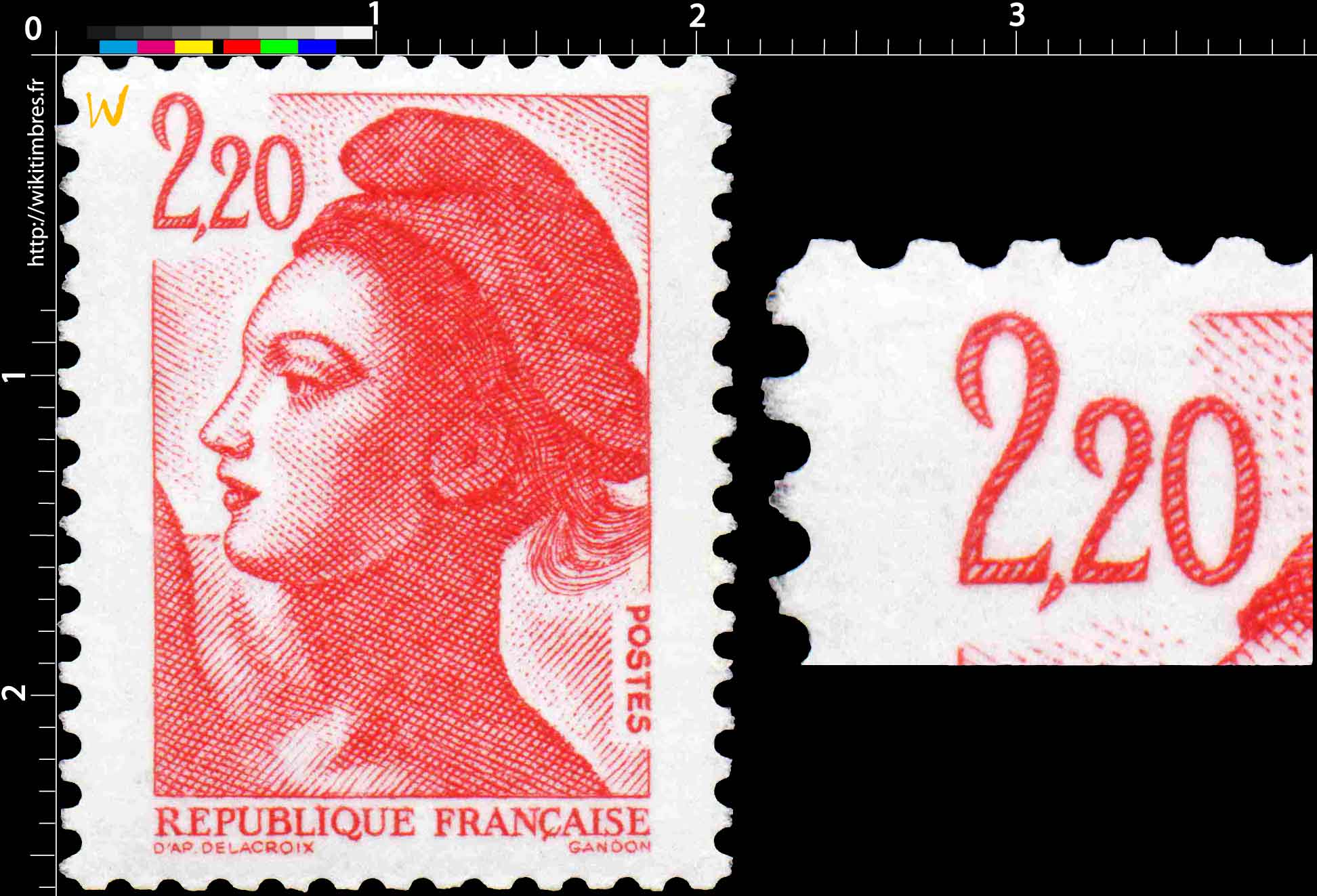 Sans légende particulière - type liberté de Gandon