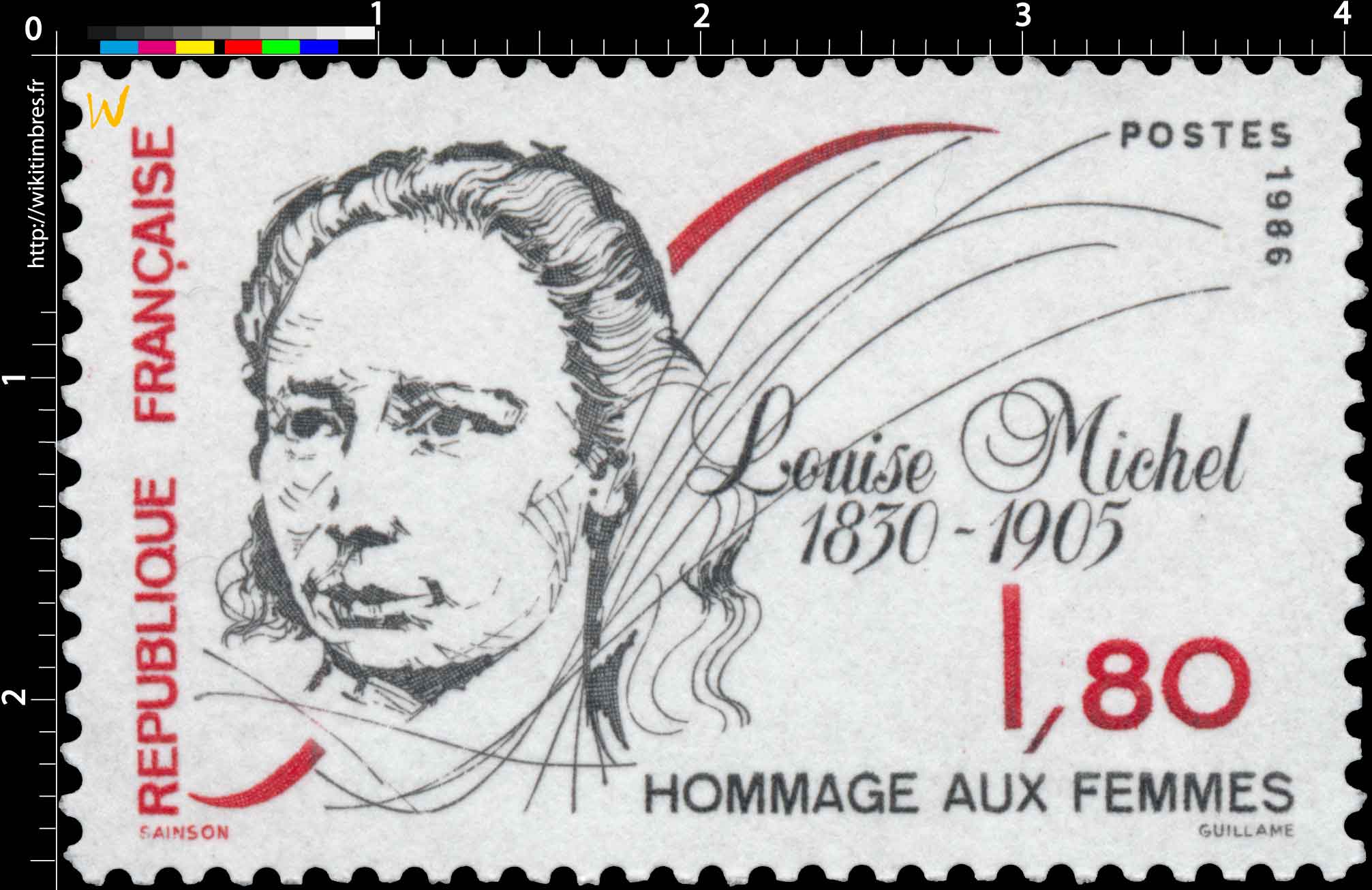 1986 HOMMAGE AUX FEMMES Louise Michel 1830-1905