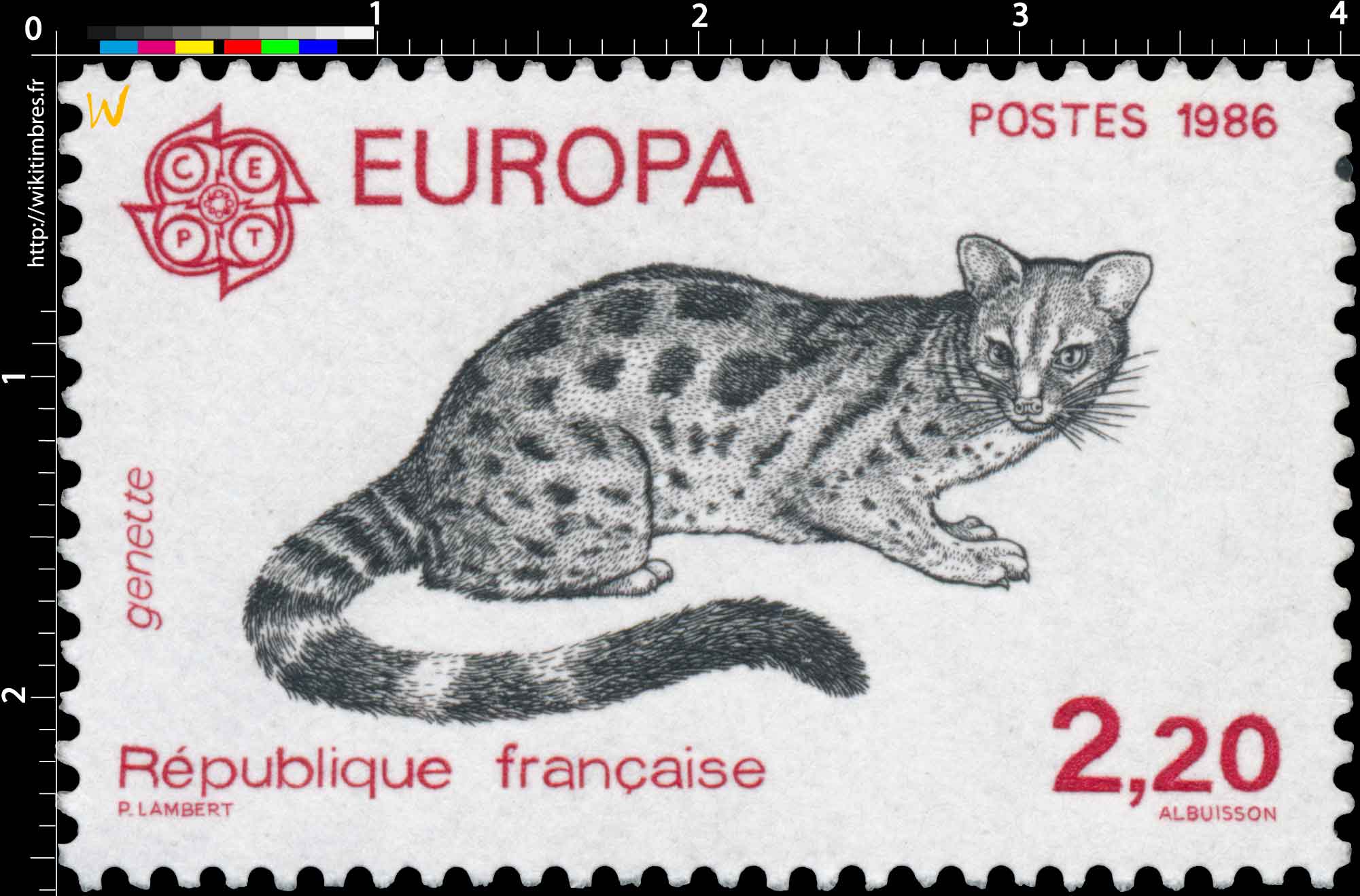 1986 EUROPA CEPT genette