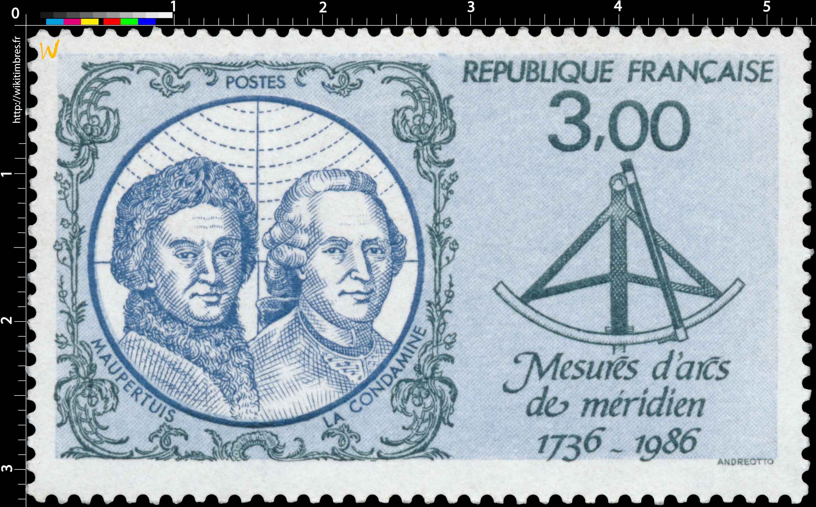 Mesures d'arcs de méridien 1736-1986 MAUPERTUIS CONDAMINE