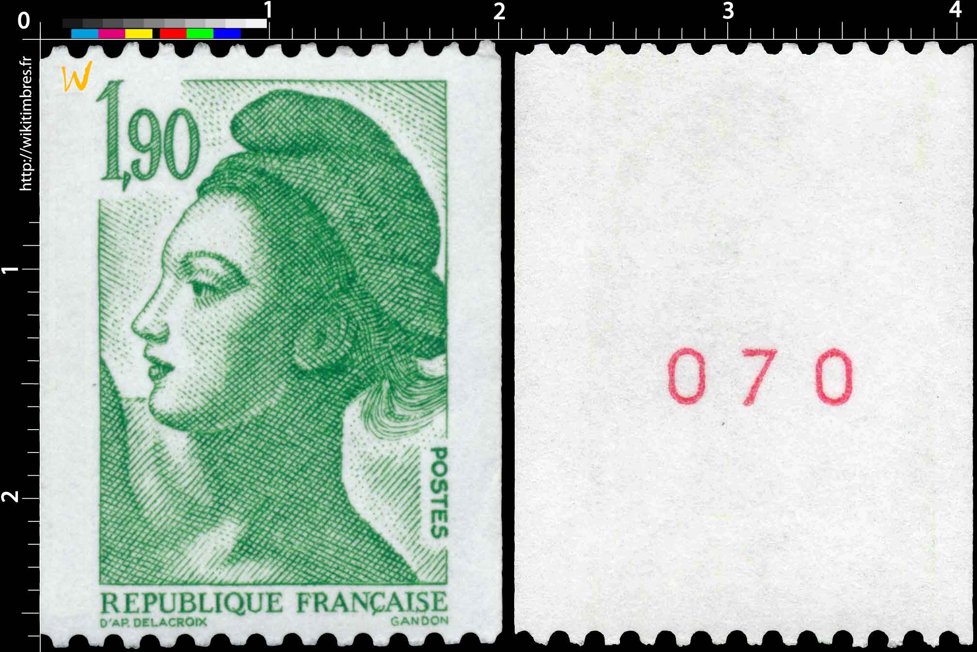 Sans légende particulière - type liberté de Gandon