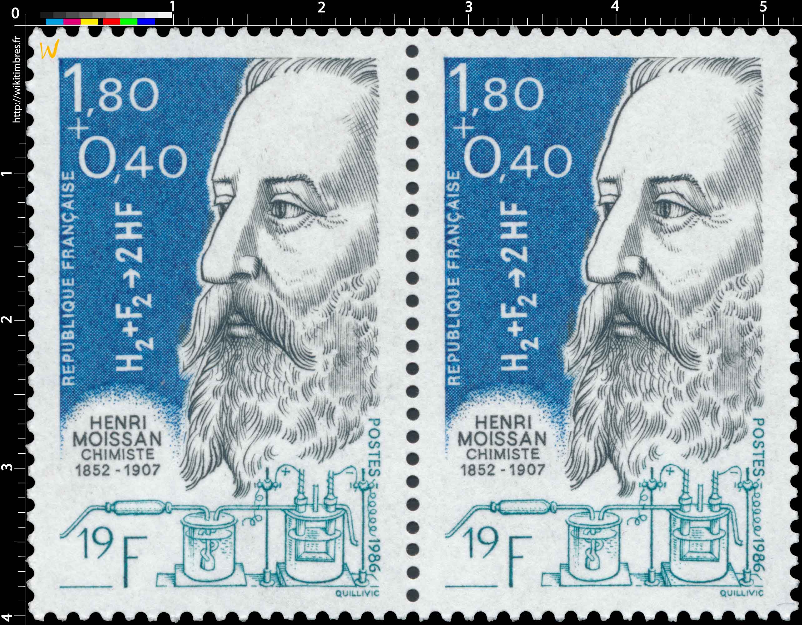 1986 HENRI MOISSAN CHIMISTE 1852-1907
