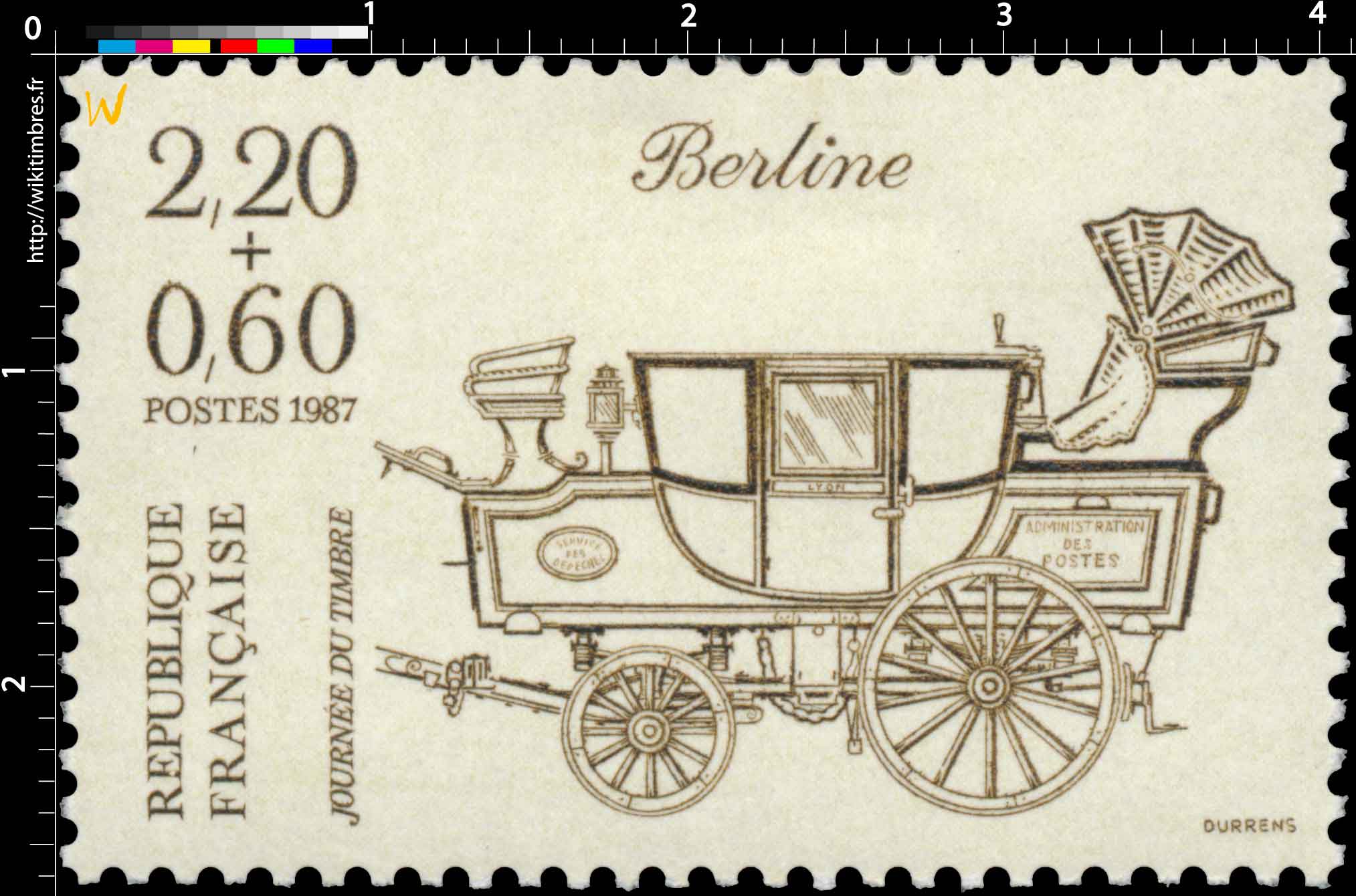 1987 JOURNÉE DU TIMBRE Berline