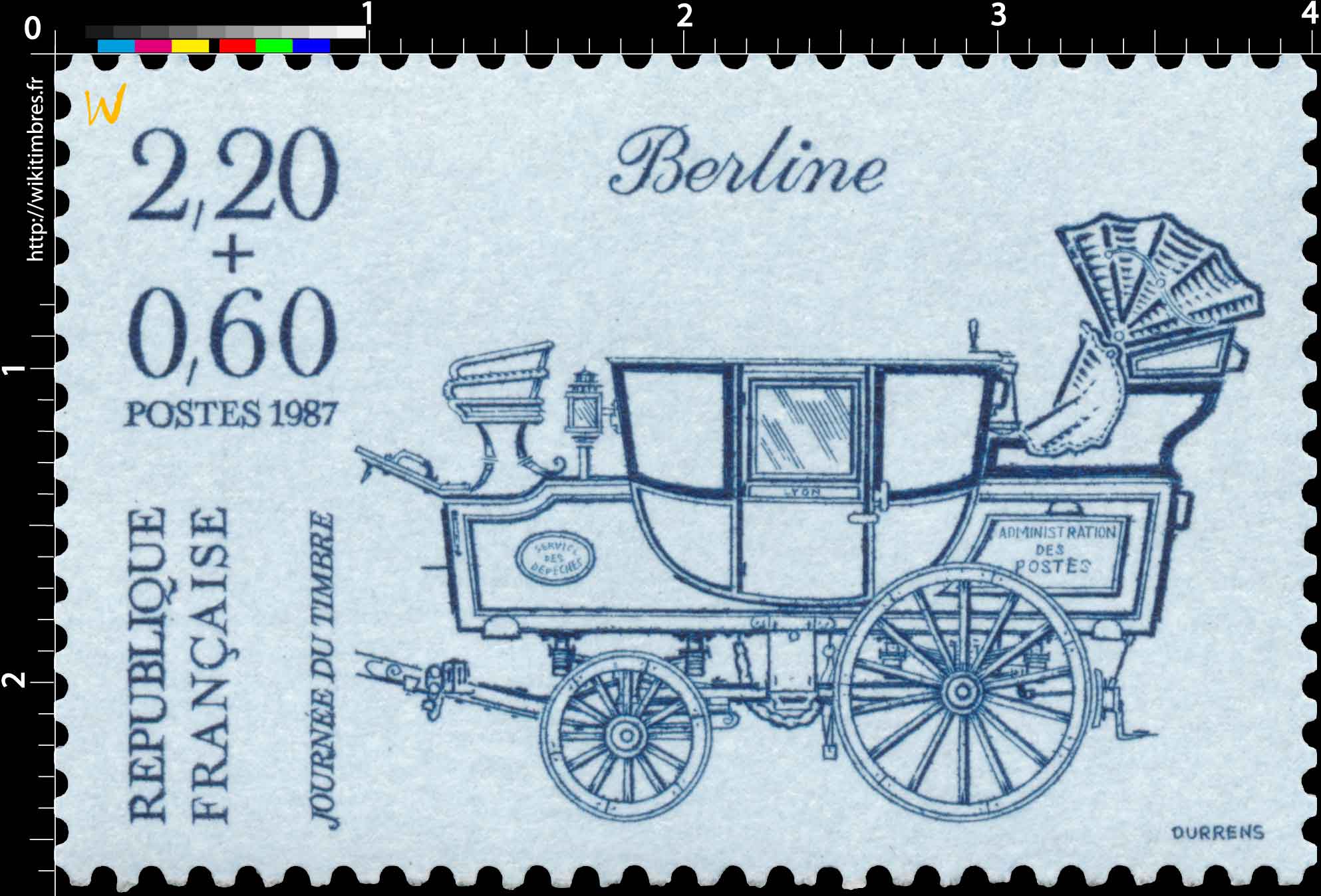 1987 JOURNÉE DU TIMBRE Berline